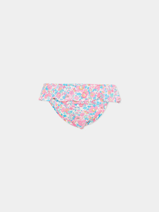 Slip bikini multicolor per bambina floreale,Pesciolino Rosso,F3 S 164