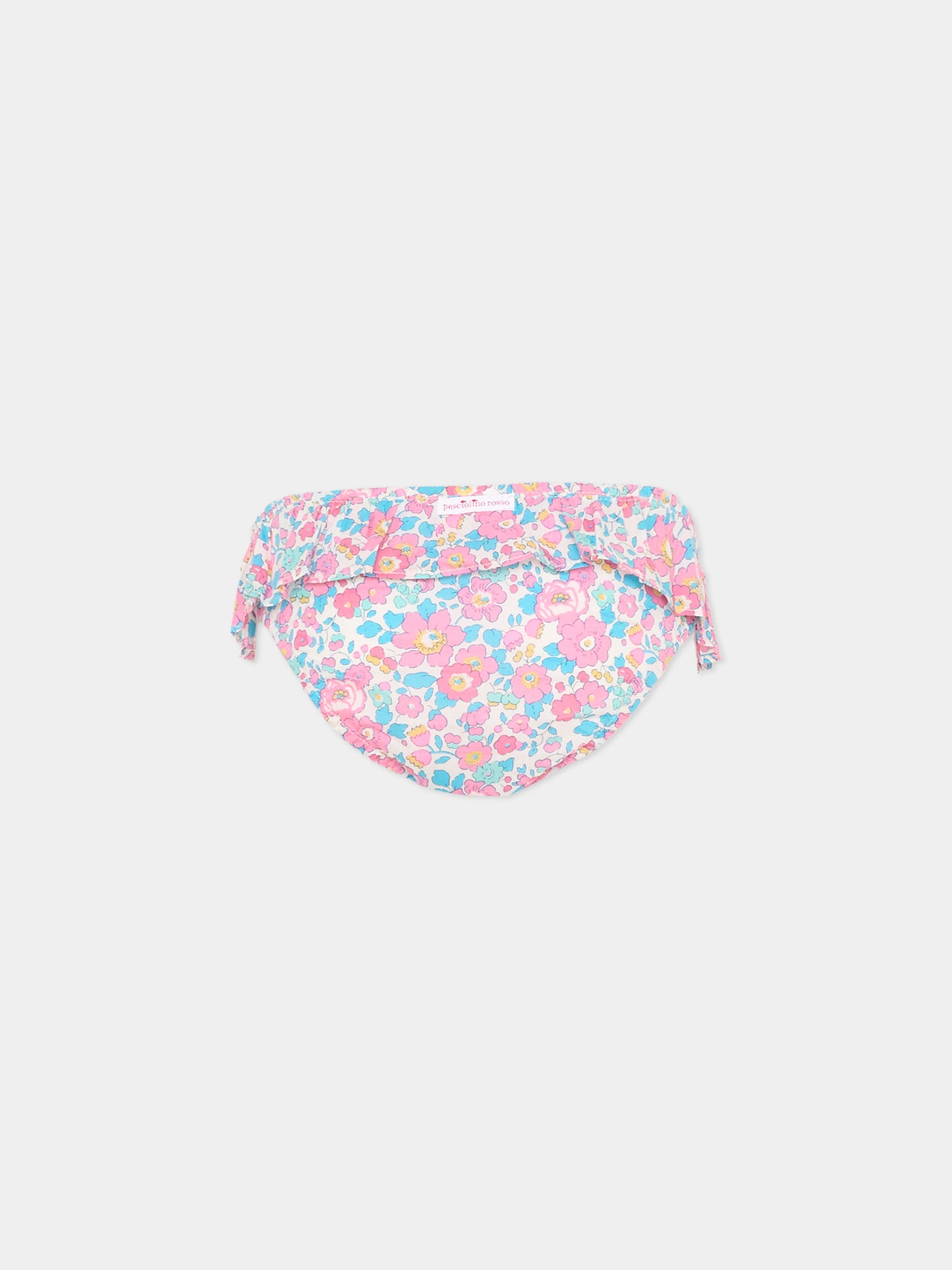 Slip bikini multicolor per bambina floreale,Pesciolino Rosso,F3 S 164