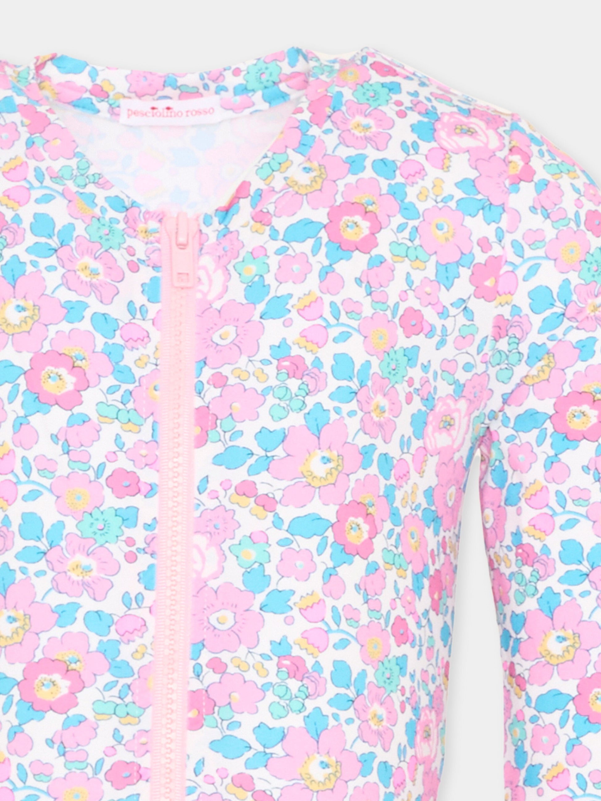 Muta multicolor per bambina floreale,Pesciolino Rosso,MUTA IN S 164