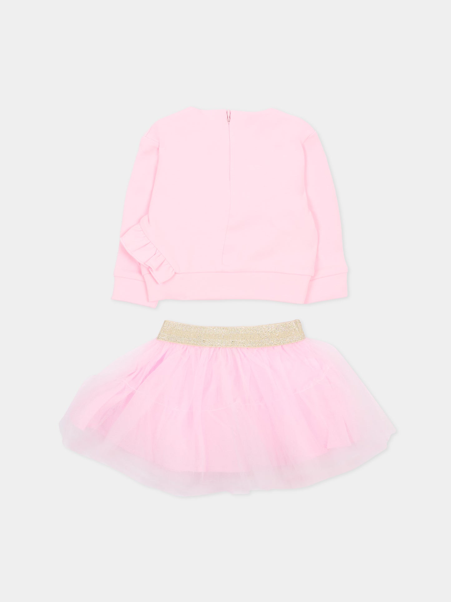 Completo rosa per neonata con logo,Karl Lagerfeld Kids,Z31048 475