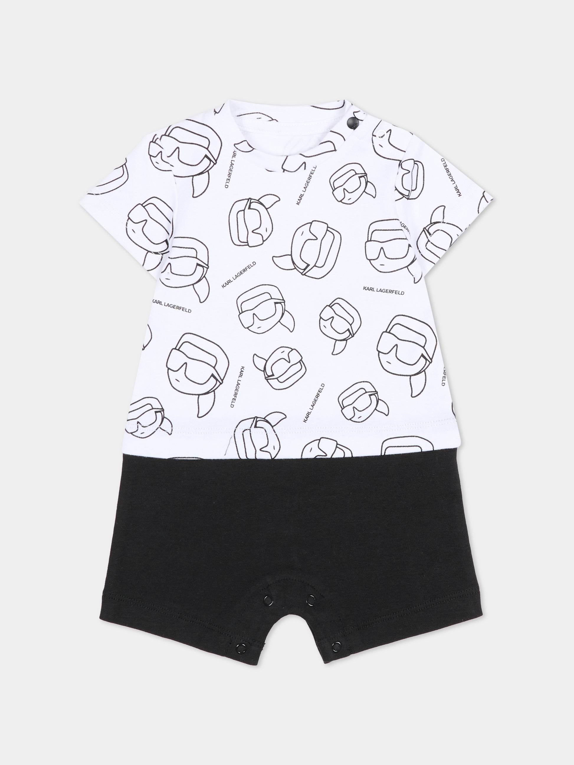 Pagliaccetto bianco per neonato con Karl Legrfeld,Karl Lagerfeld Kids,Z31051 N50