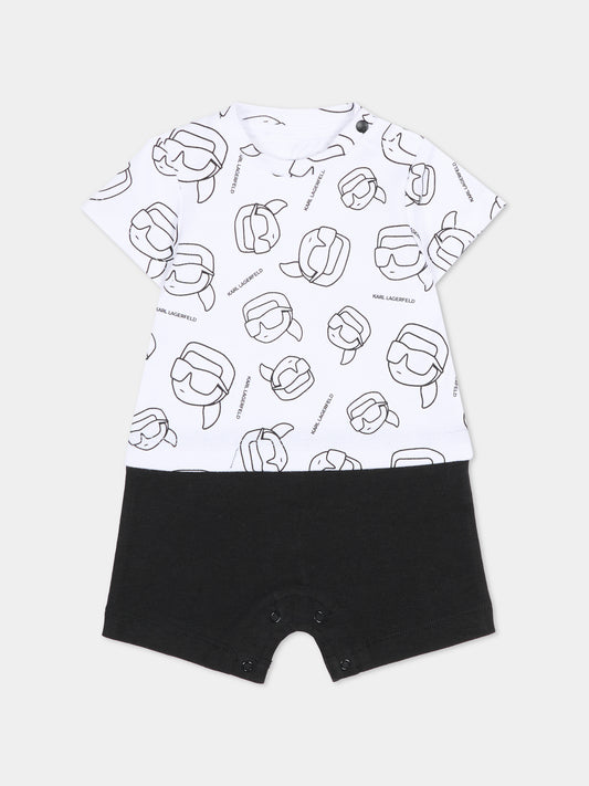 Pagliaccetto bianco per neonato con Karl Legrfeld,Karl Lagerfeld Kids,Z31051 N50