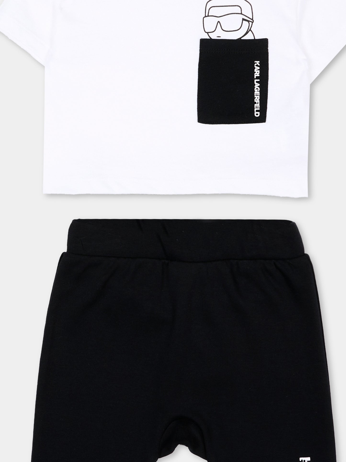 Completo sportivo bianco per neonato con logo,Karl Lagerfeld Kids,Z31052 N50