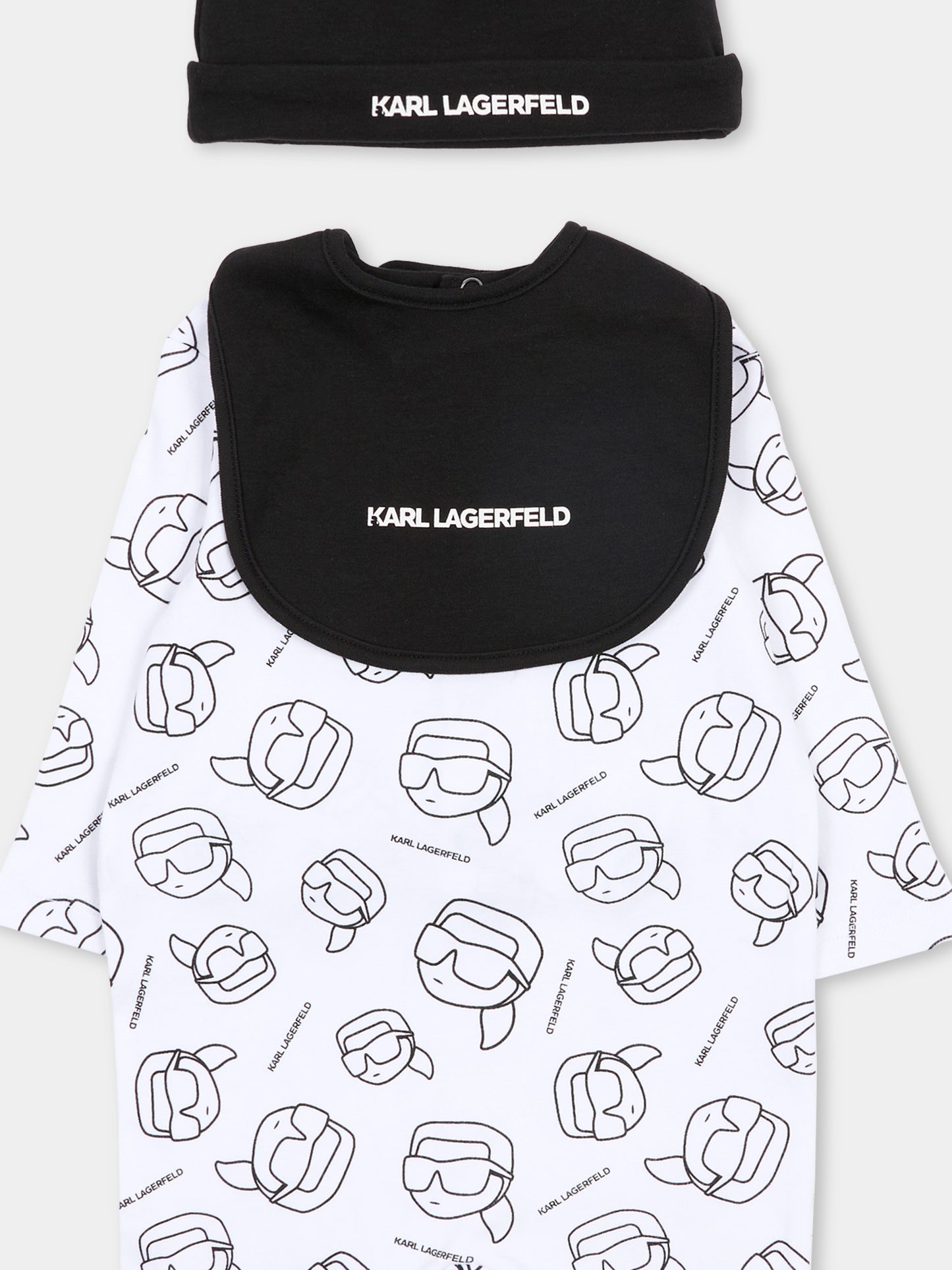 Set tutine bianco per neonato con Karl Lagerfeld,Karl Lagerfeld Kids,Z31053 N50