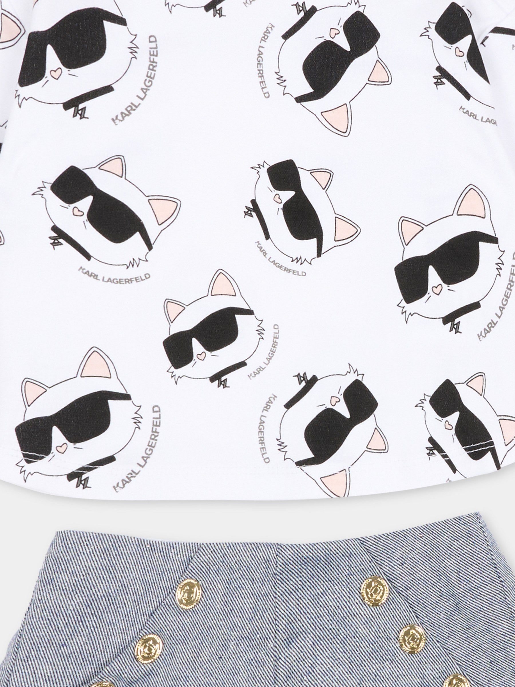 Completo sportivo multicolor per neonata con Choupette,Karl Lagerfeld Kids,Z31064 10P