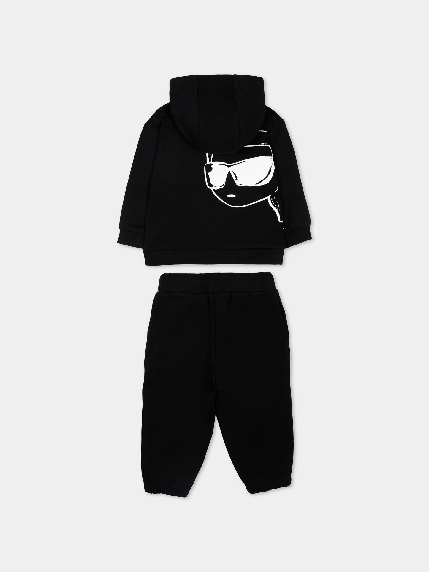 Completo sportivo nero per neonato con logo,Karl Lagerfeld Kids,Z31073 09B