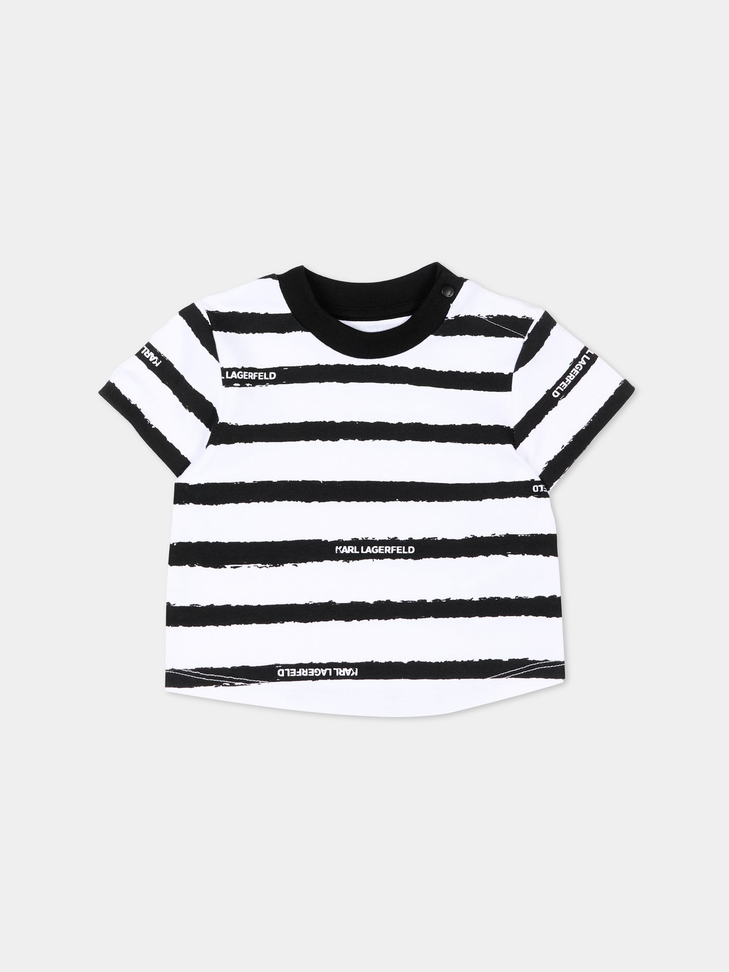 Completo sportivo nero per neonato con logo,Karl Lagerfeld Kids,Z31073 09B