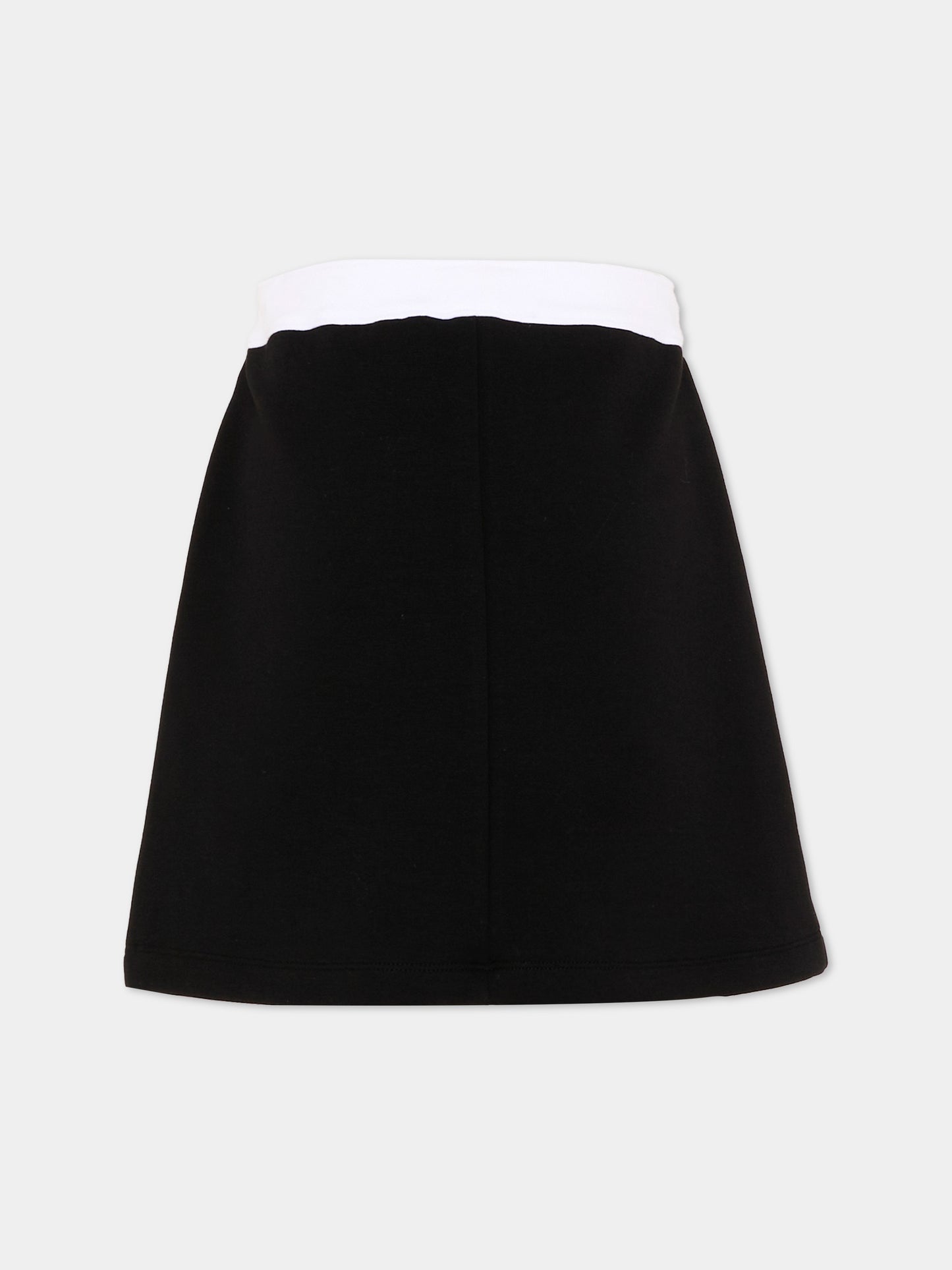 Gonna nera per bambina con logo,Karl Lagerfeld Kids,Z31115 09B