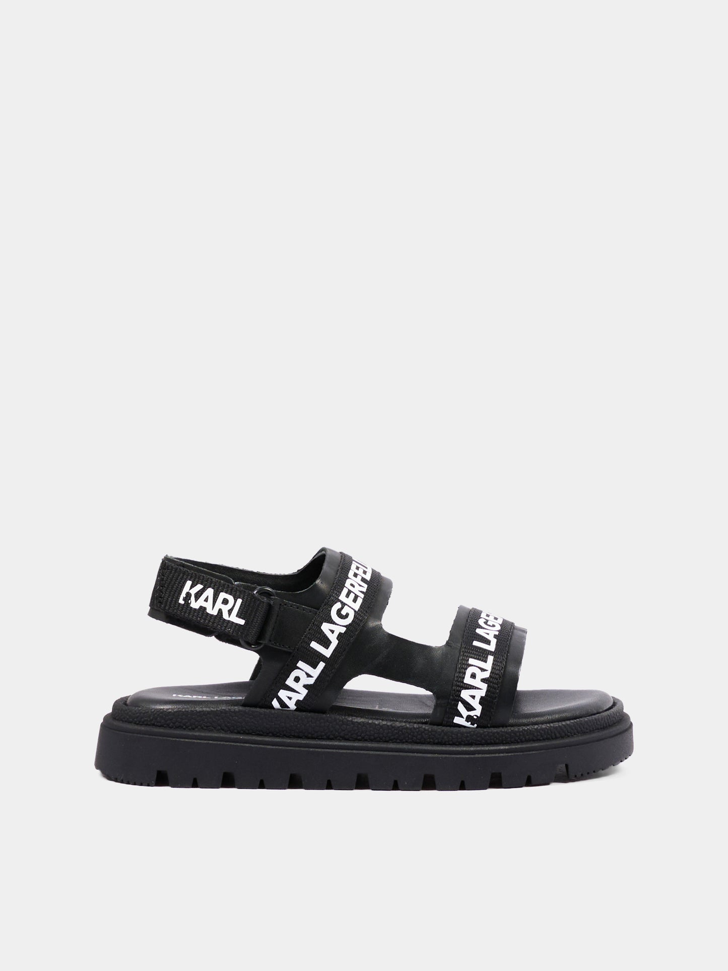 Sandali neri per bambino con logo,Karl Lagerfeld Kids,Z31176 09B