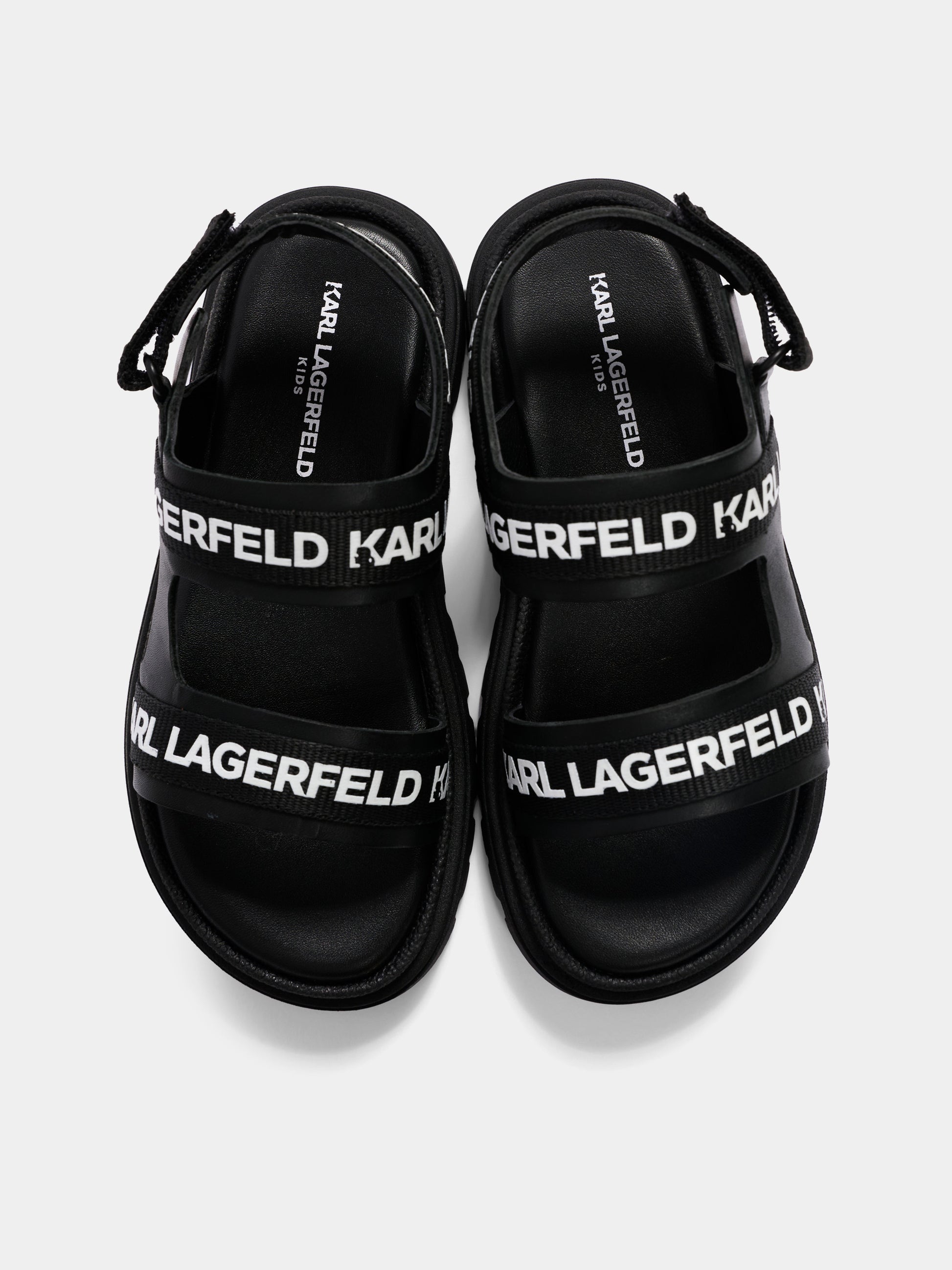 Sandali neri per bambino con logo,Karl Lagerfeld Kids,Z31176 09B