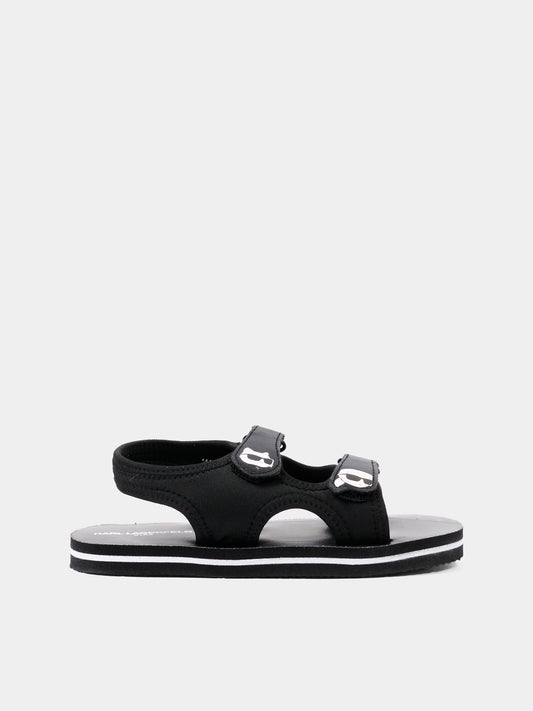 Sandali nero per bambini con Ikonik Karl,Karl Lagerfeld Kids,Z31183 09B