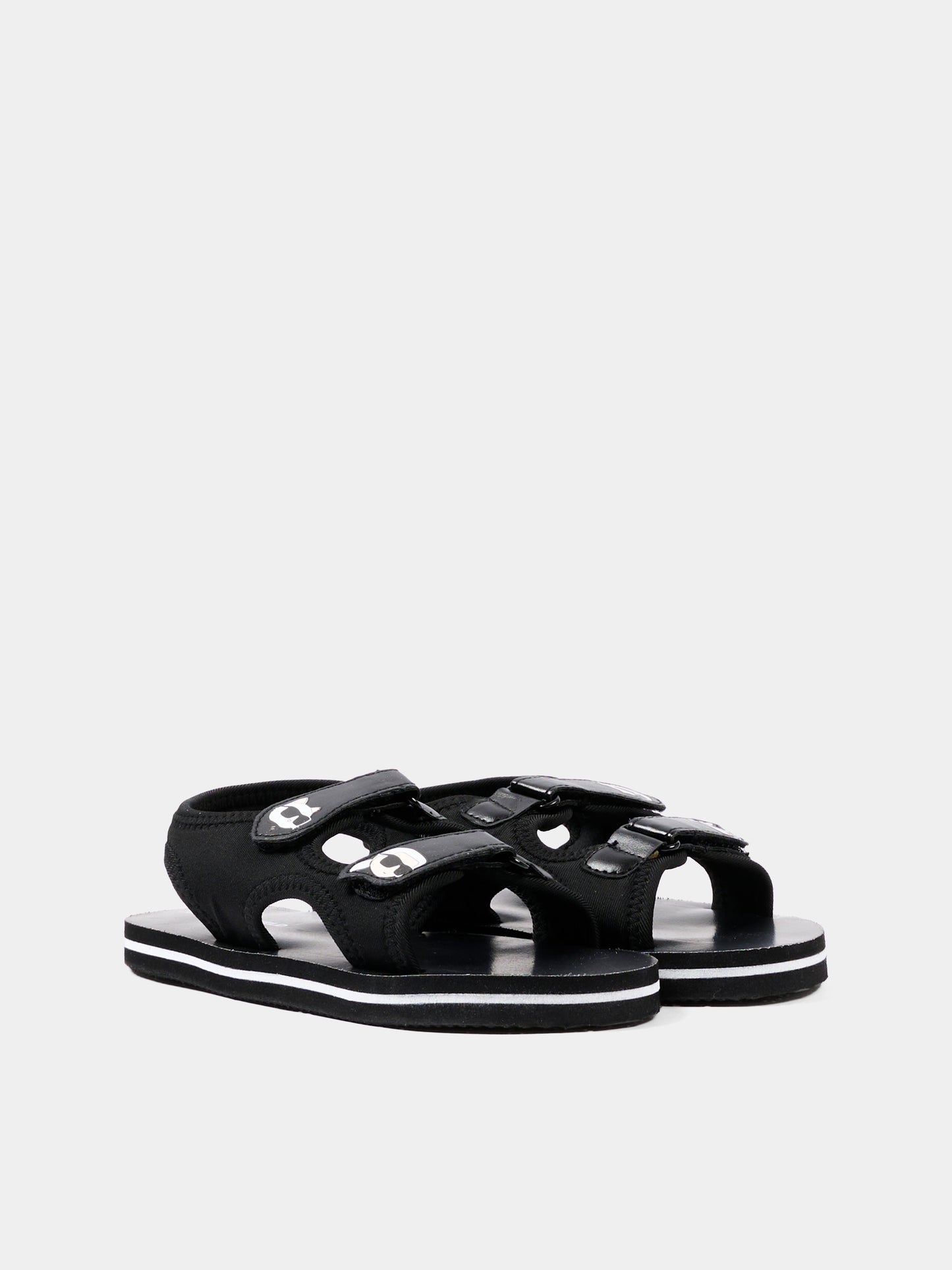 Sandali nero per bambini con Ikonik Karl,Karl Lagerfeld Kids,Z31183 09B