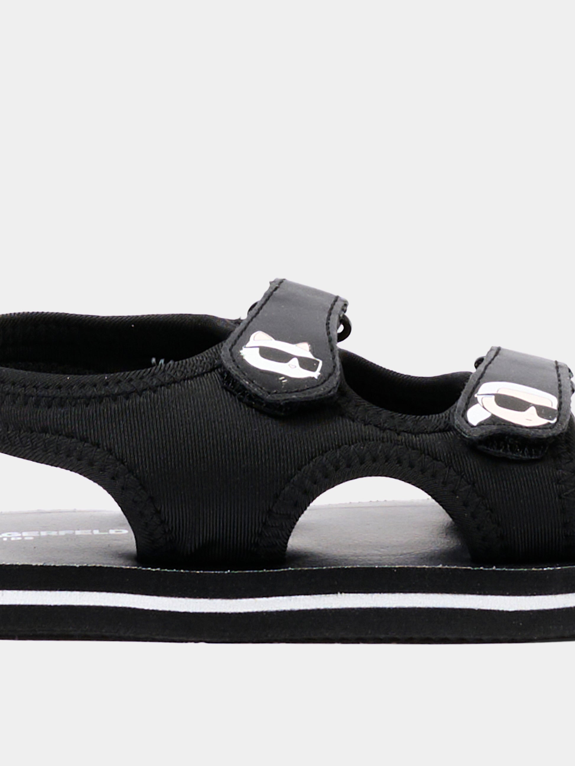 Sandali nero per bambini con Ikonik Karl,Karl Lagerfeld Kids,Z31183 09B