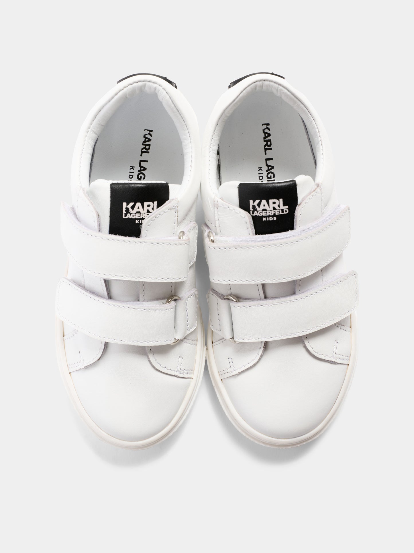 Sneakers bianche per bambino con logo,Karl Lagerfeld Kids,Z31186 10P