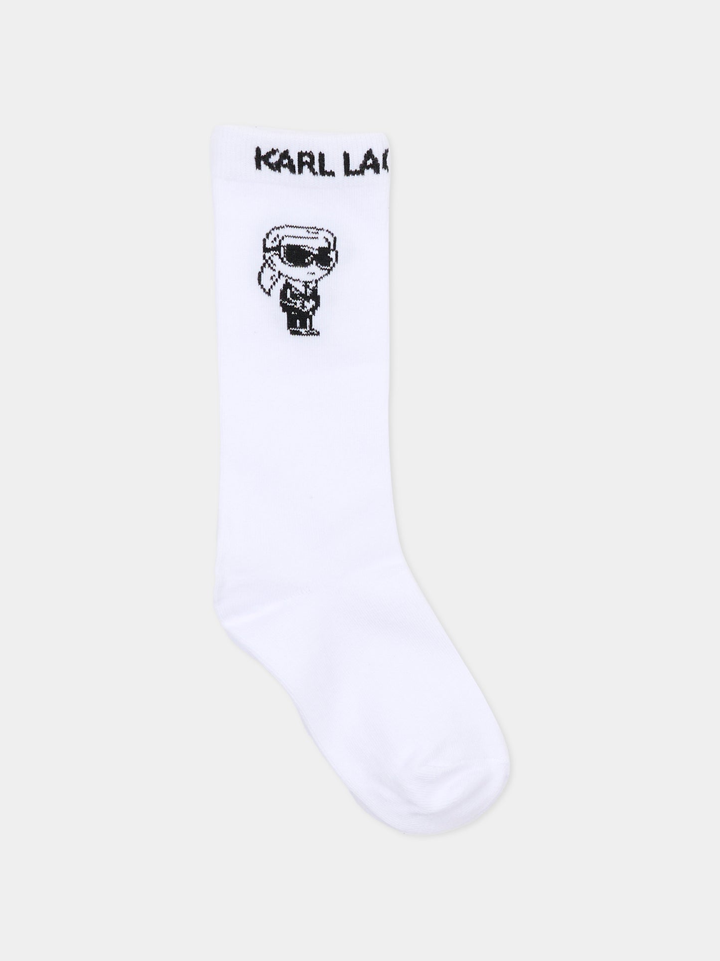 Calze bianche per bambino con Karl Lagerfeld,Karl Lagerfeld Kids,Z31204 10P