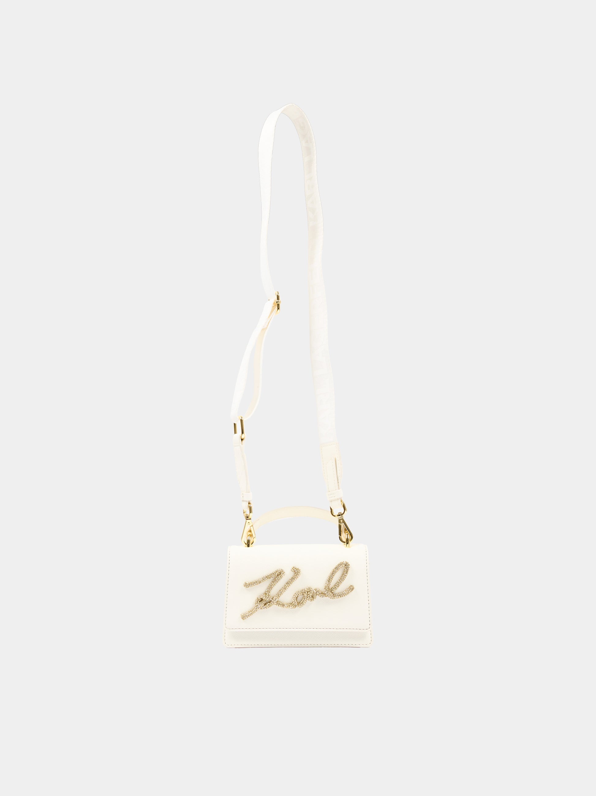 Borsa casual avorio per bambina con logo,Karl Lagerfeld Kids,Z31212 195