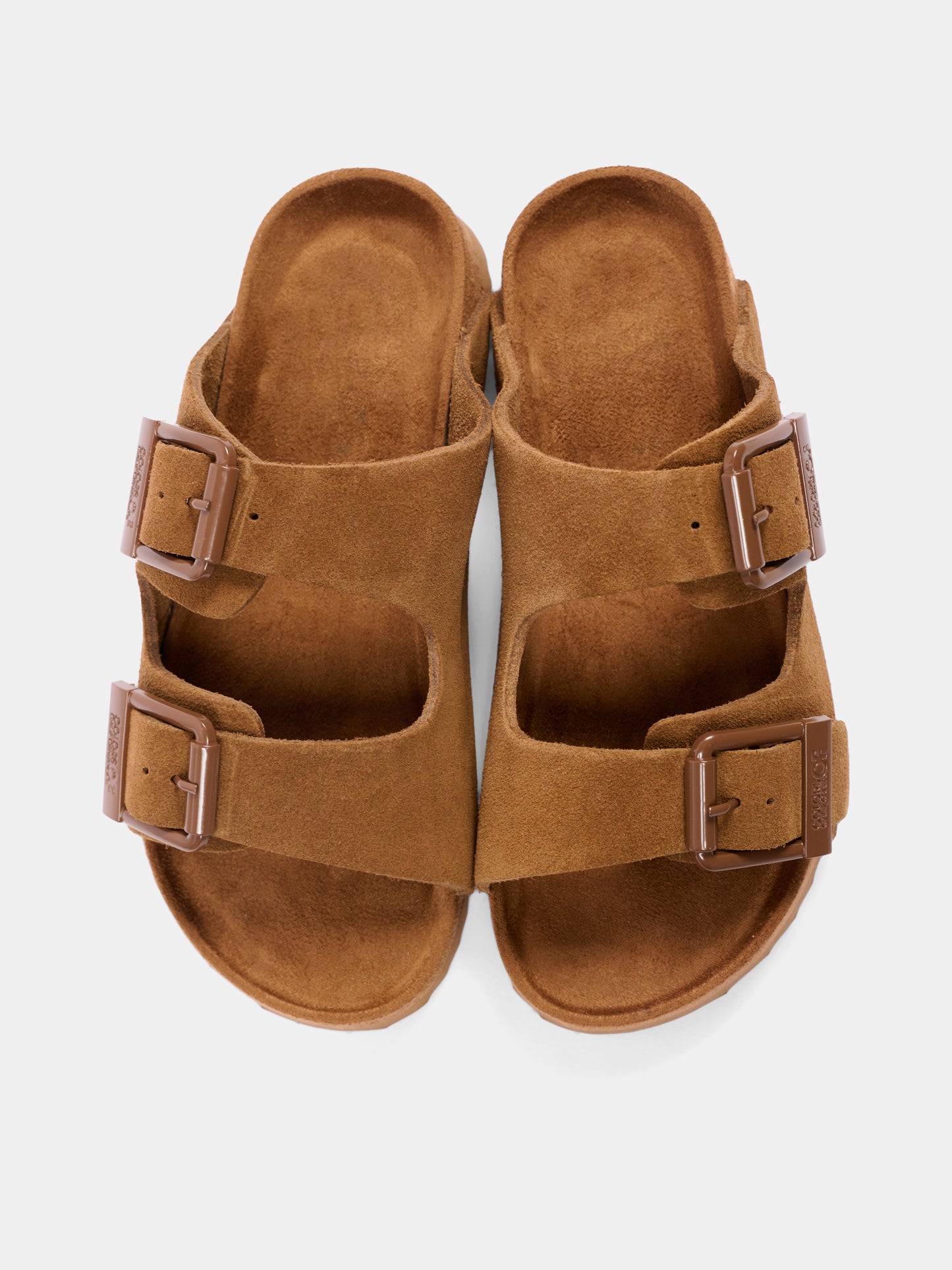 Sandali marroni per bambina con fibbie,Colors Of California,HC 3208N TAN