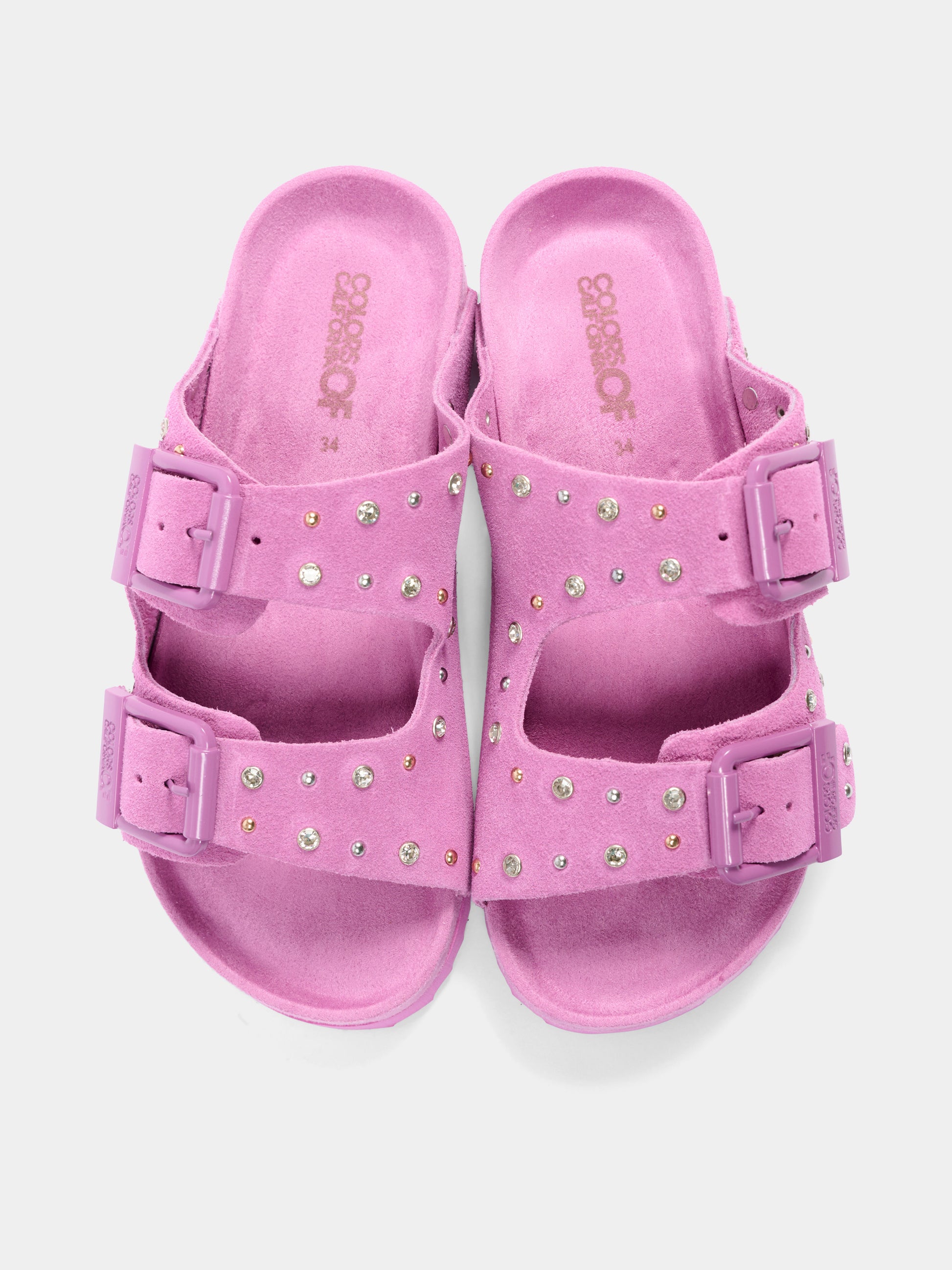 Sandali lilla per bambina con strass,Colors Of California,HC 2508N DER