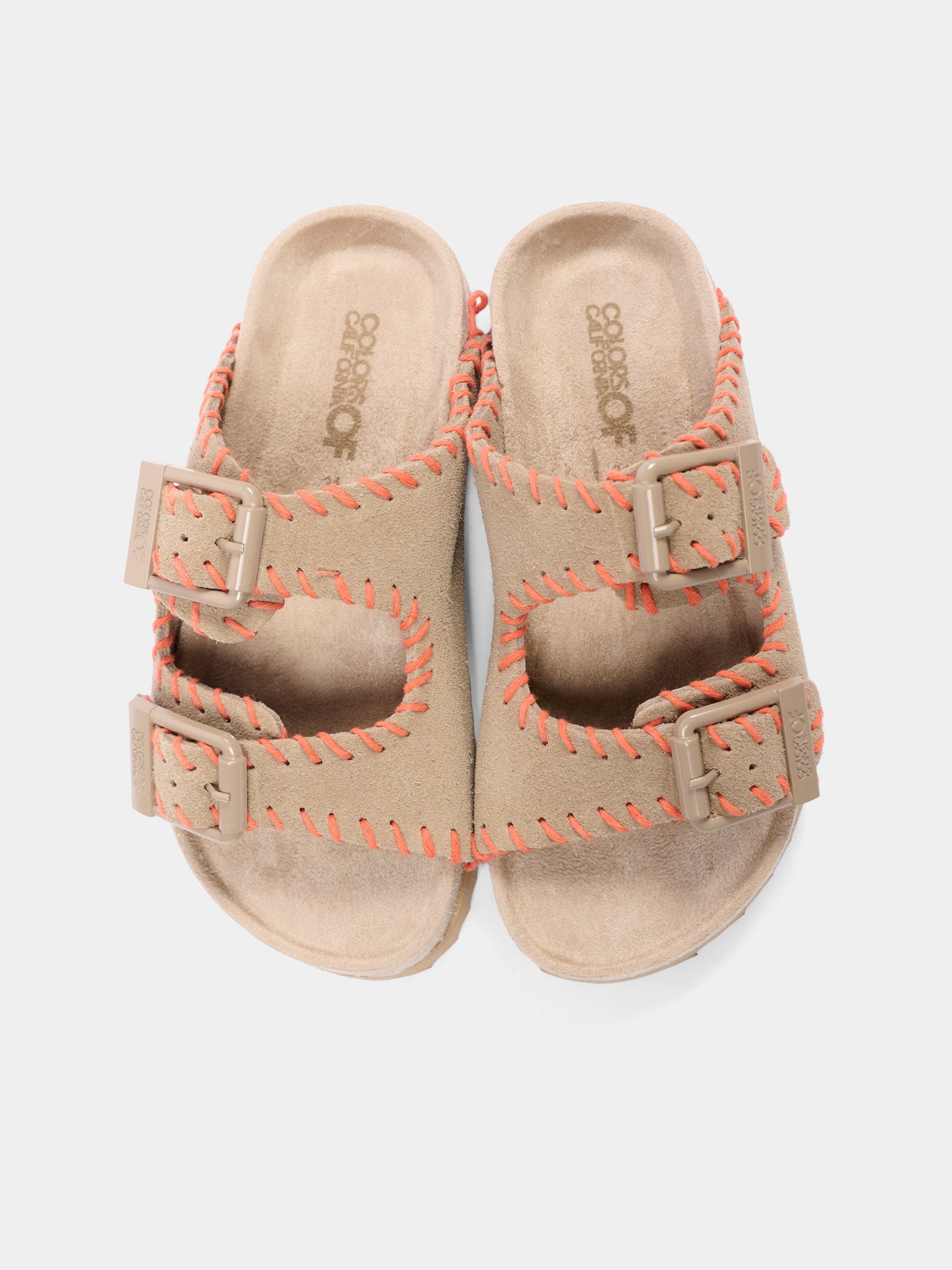 Sandali beige per bambina con impunture,Colors Of California,HC 2610 MUD