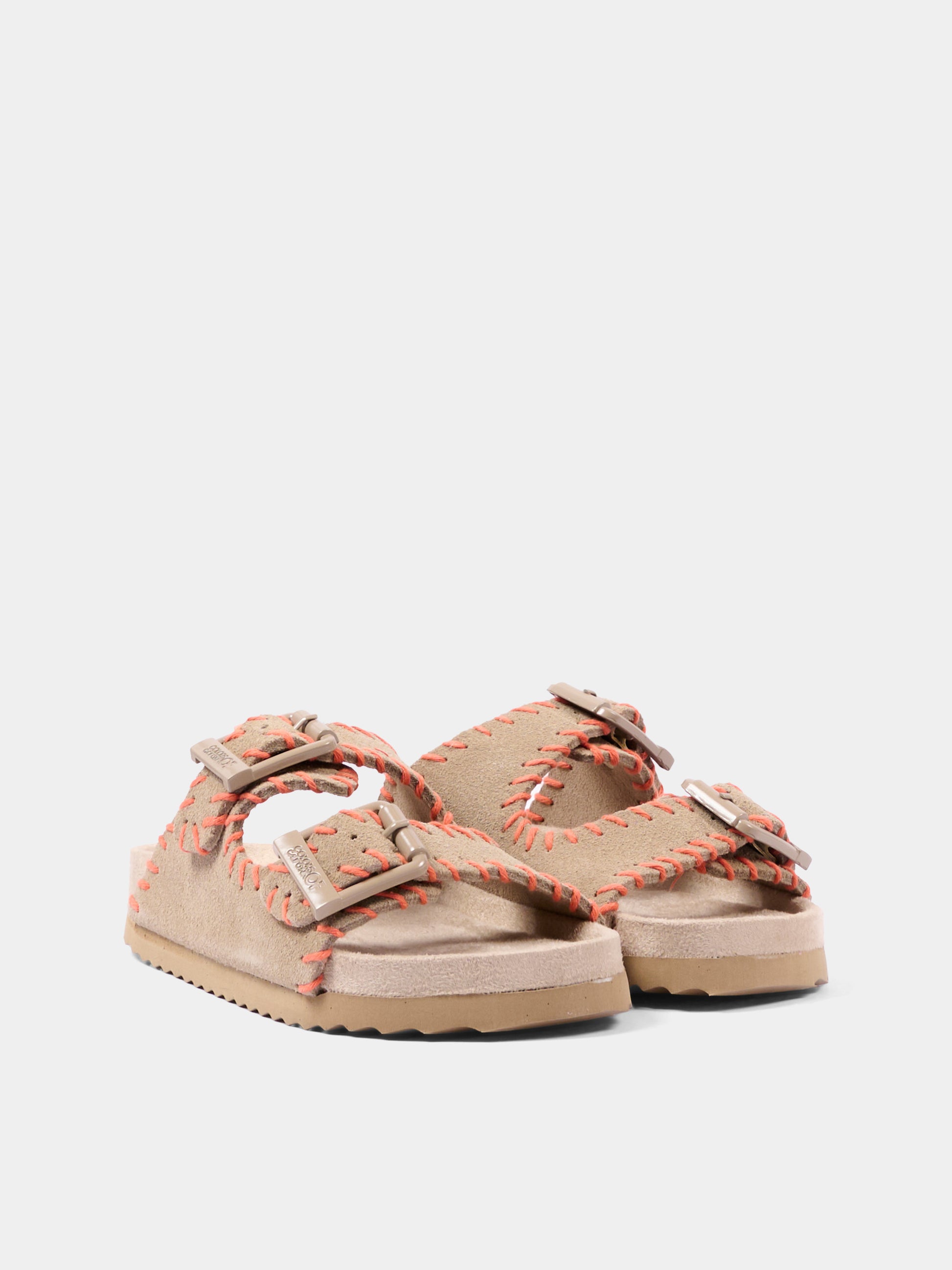 Sandali beige per bambina con impunture,Colors Of California,HC 2610 MUD