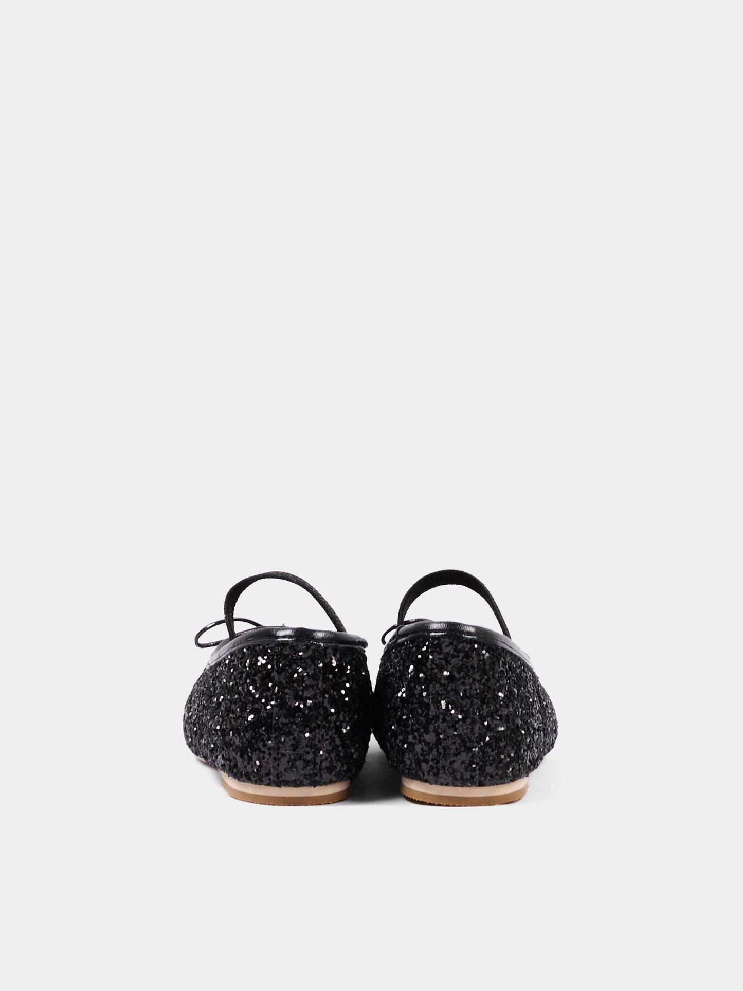 Ballerine nere glitterate per bambina,Colors Of California,HC YUCCAK01 BLA