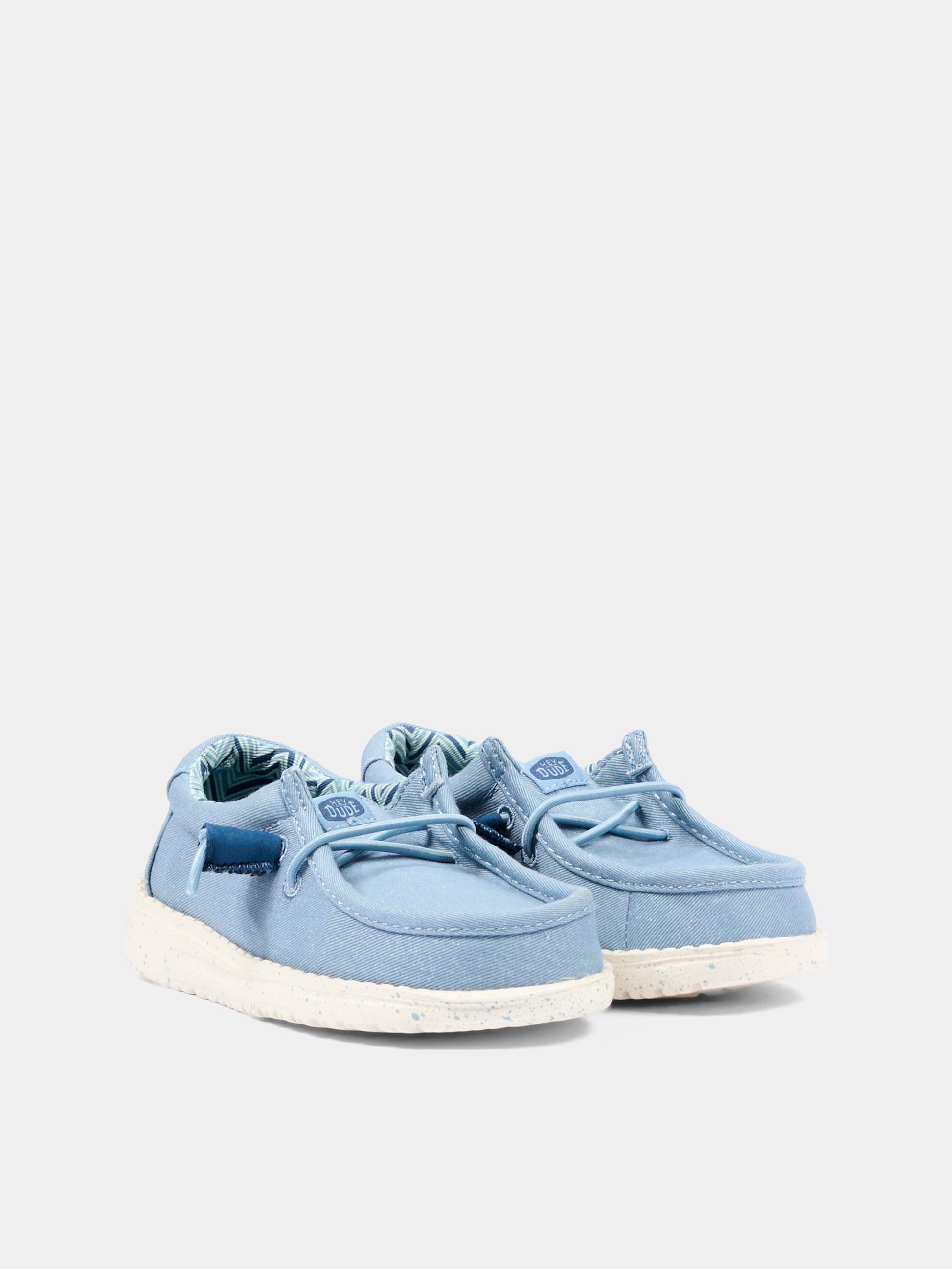 Mocassini denim Wally Y Stretch Canvas per bambino,Hey Dude,41144A 4UG HDY1