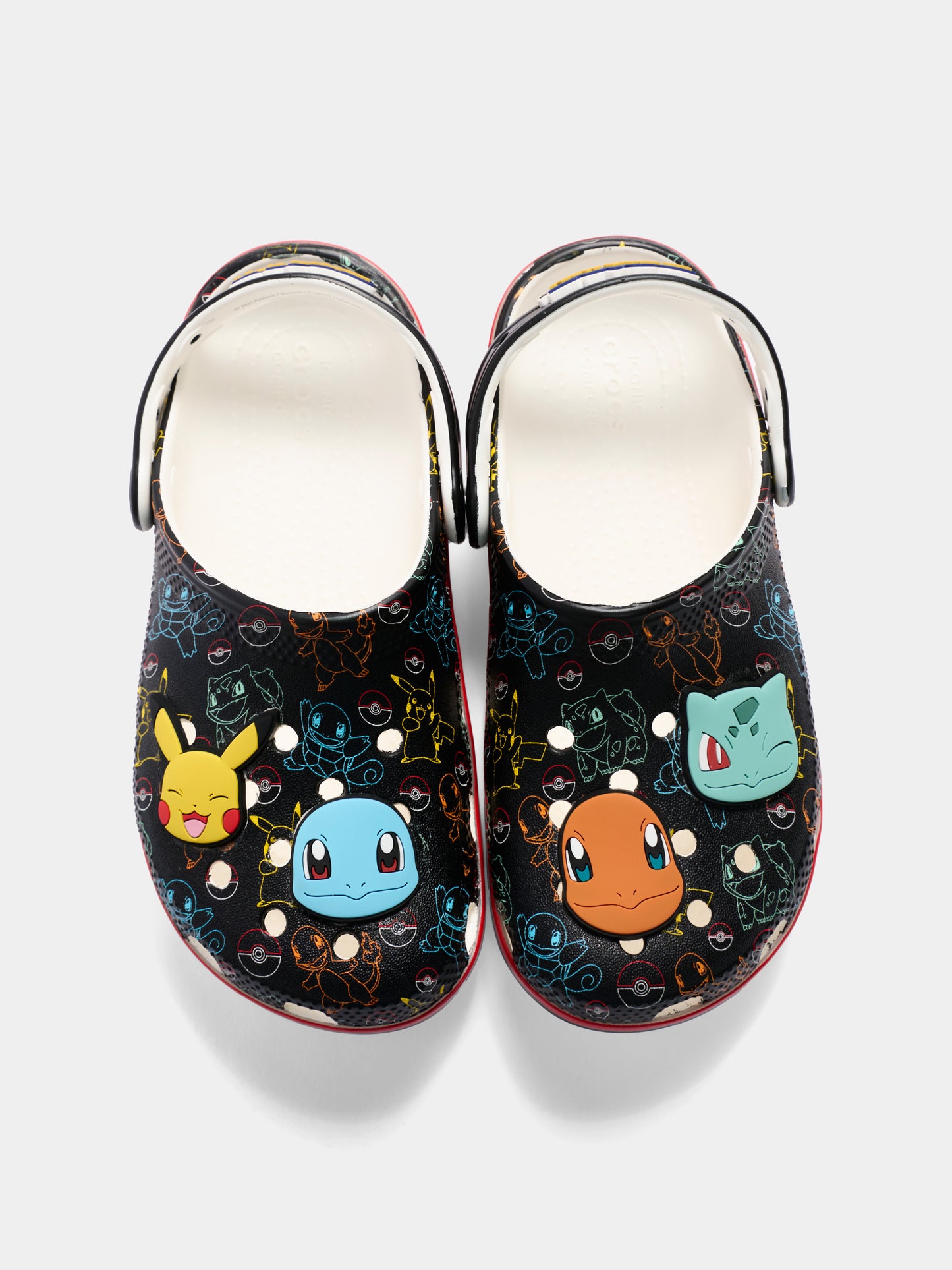 Black clogs for Kids with Pokémon