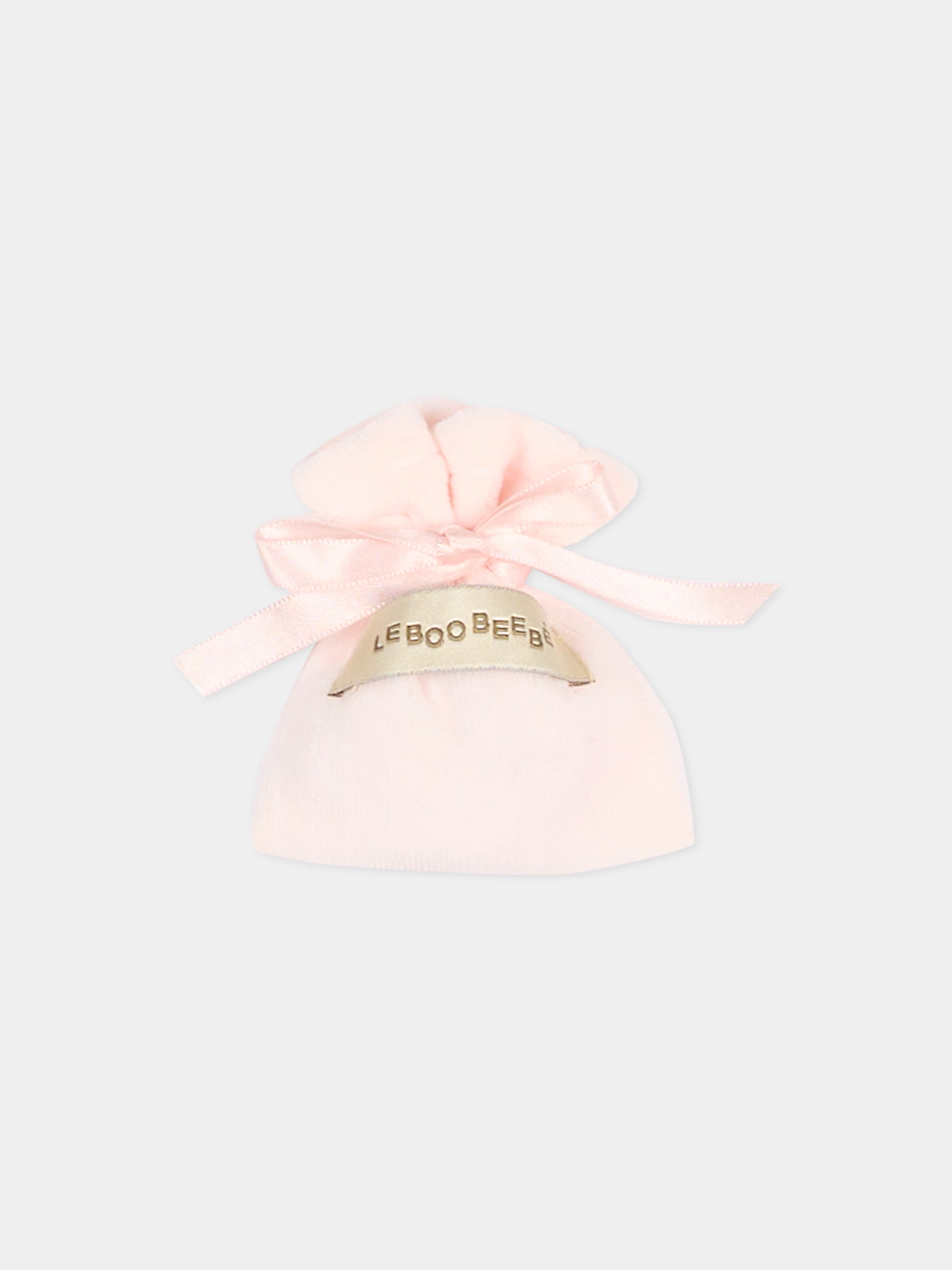 Tutina rosa per neonata con agnellino e collana,Le Boo Beebè,CB011 30