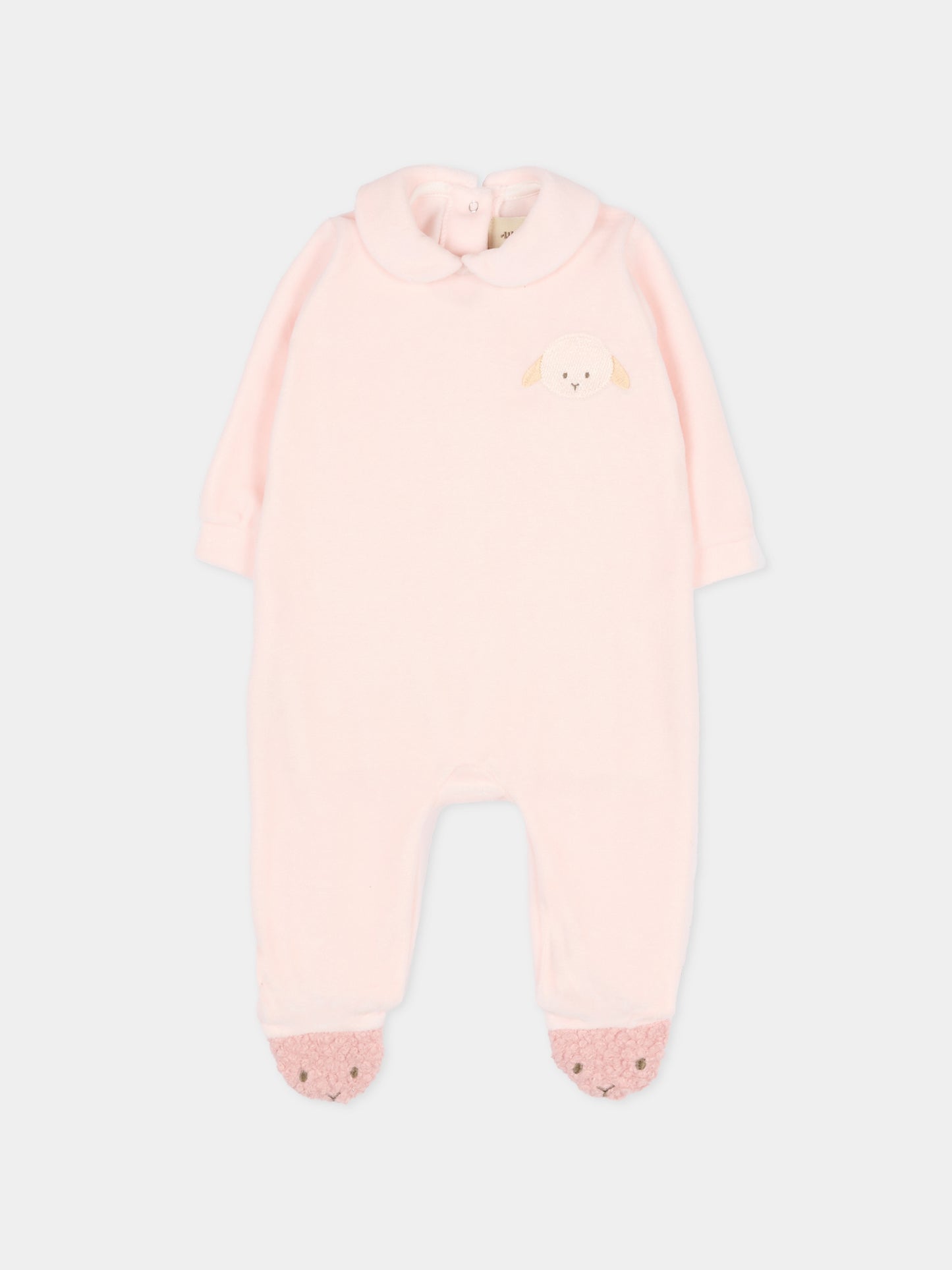 Tutina rosa per neonata con agnellino,Le Boo Beebè,CB012 30