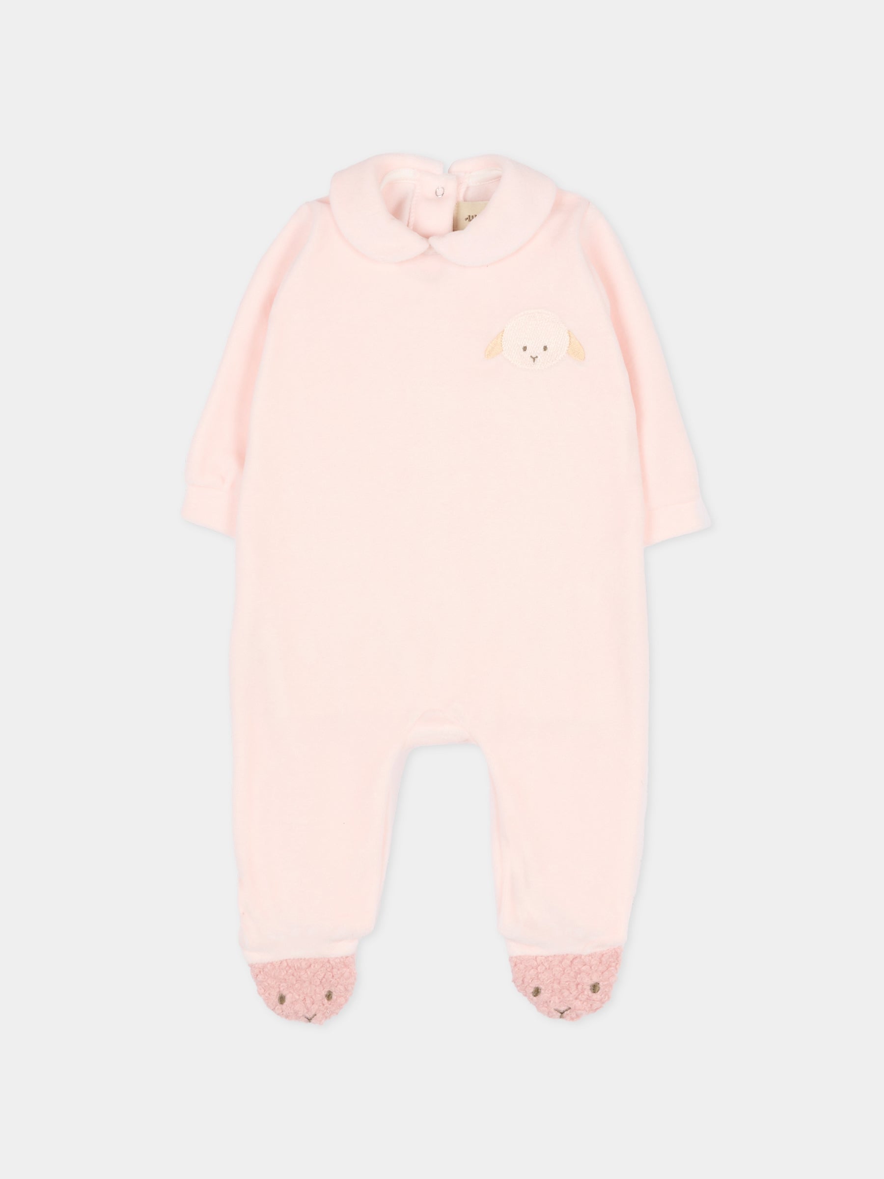 Tutina rosa per neonata con agnellino,Le Boo Beebè,CB012 30