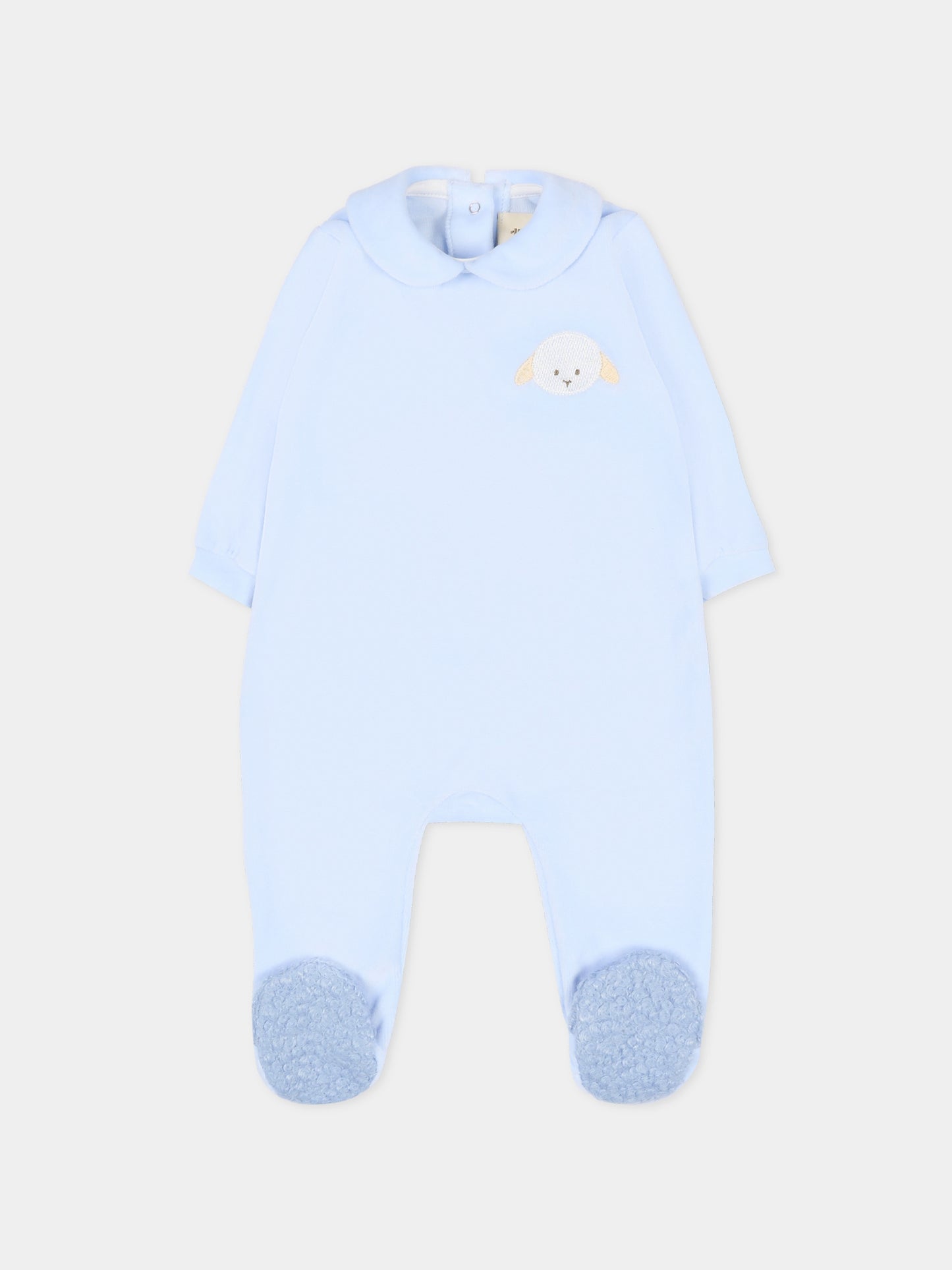 Tutina celeste per neonato con agnellino,Le Boo Beebè,CB012 40