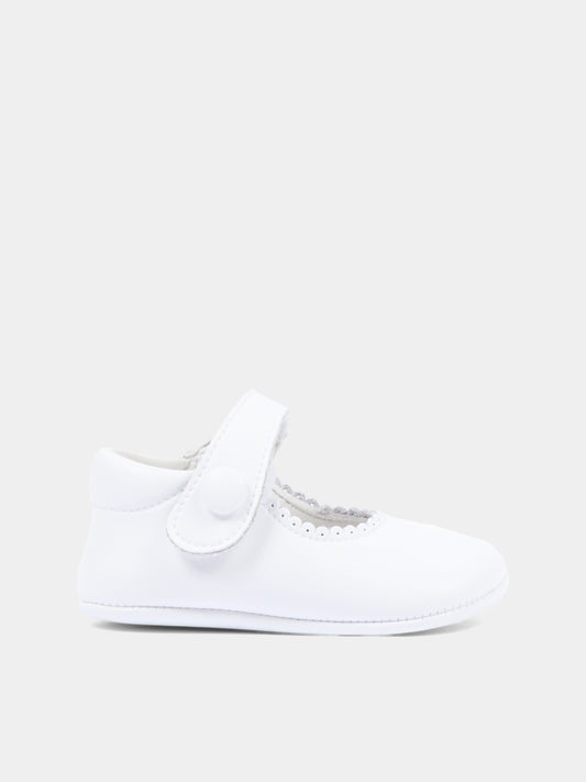 White ballet flats for Baby Girl