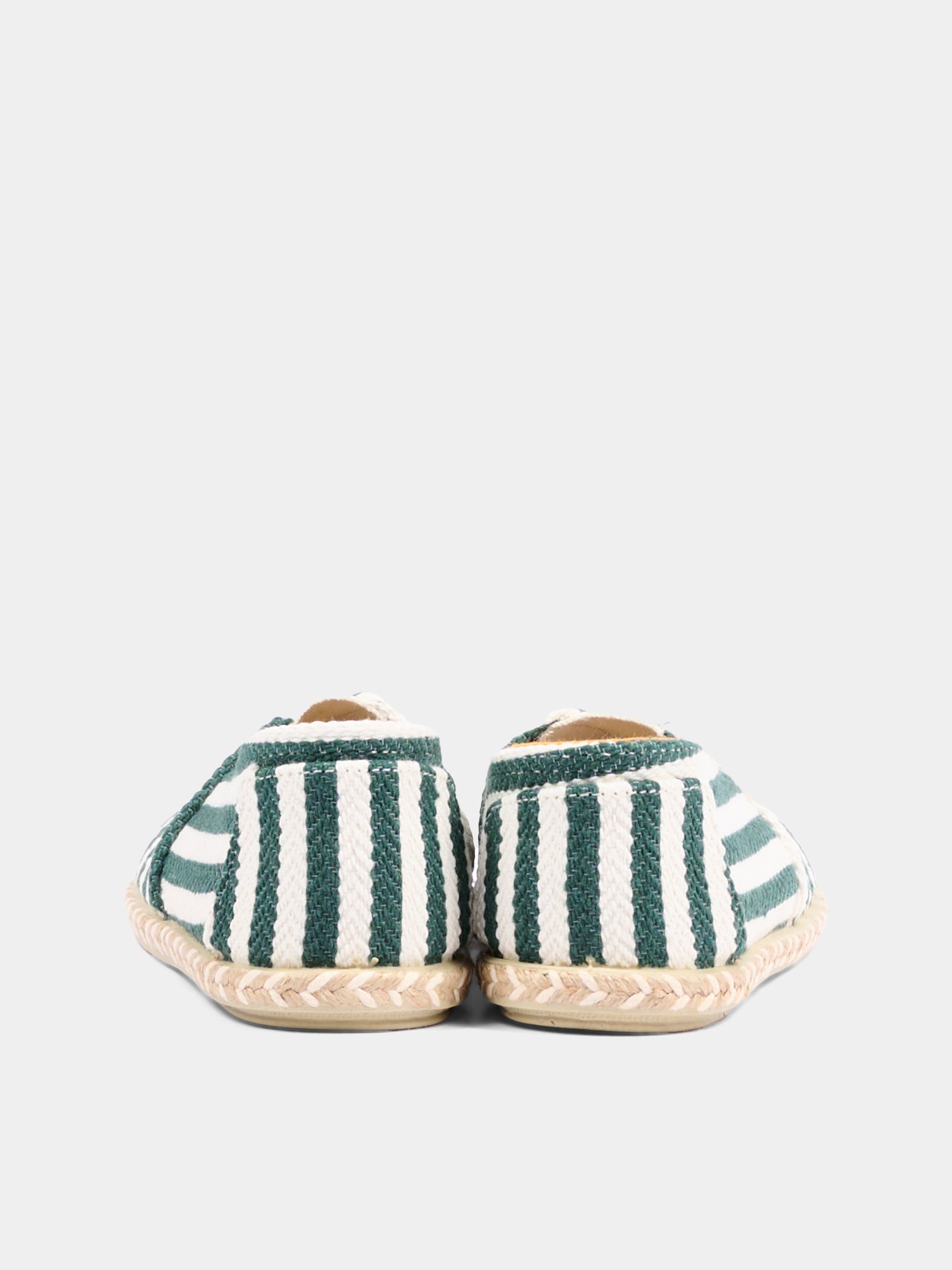 Espadrillas verde per bambini a righe,Pisamonas,1330 VERDE