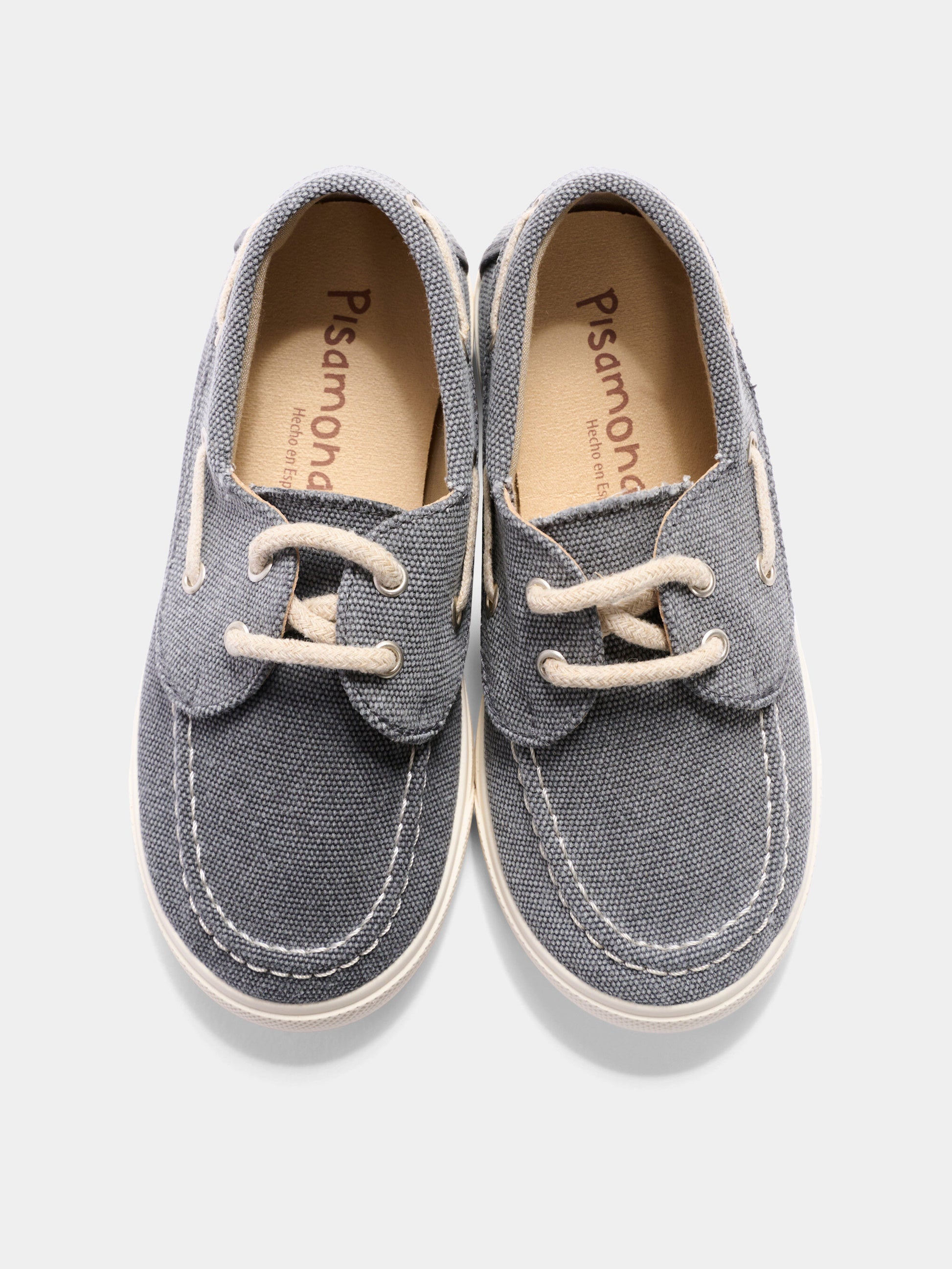 Mocassini grigi per bambino,Pisamonas,1510 GRIS AZULADO