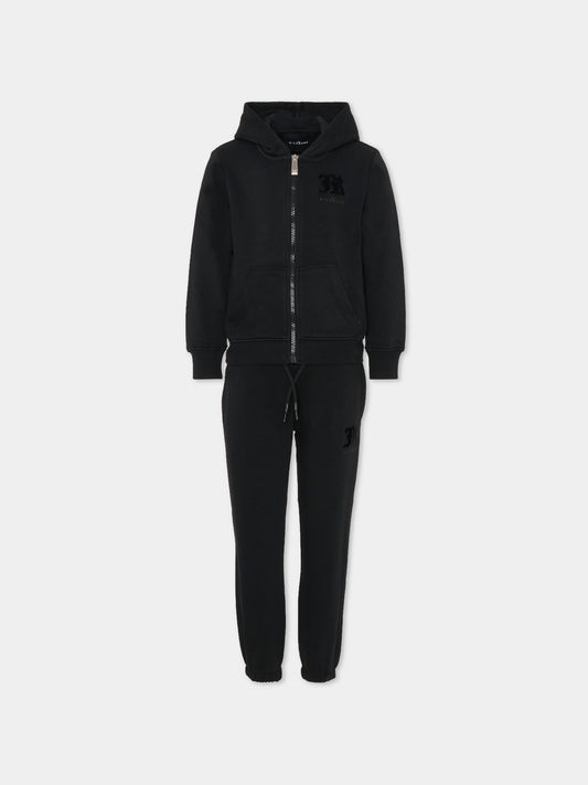 Completo nero per bambino con logo,Richmond,RBA25001CF BLACK