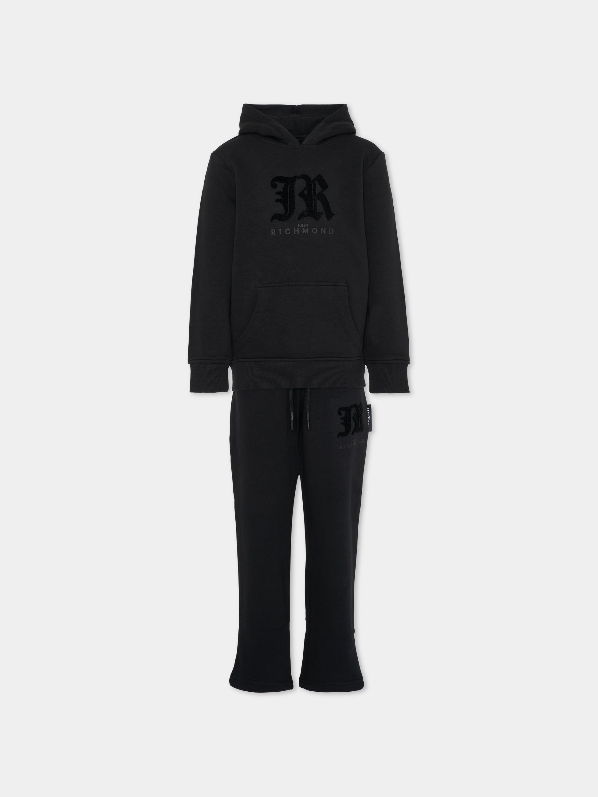 Completo nero per bambino con logo,Richmond,RBA25005CF BLACK