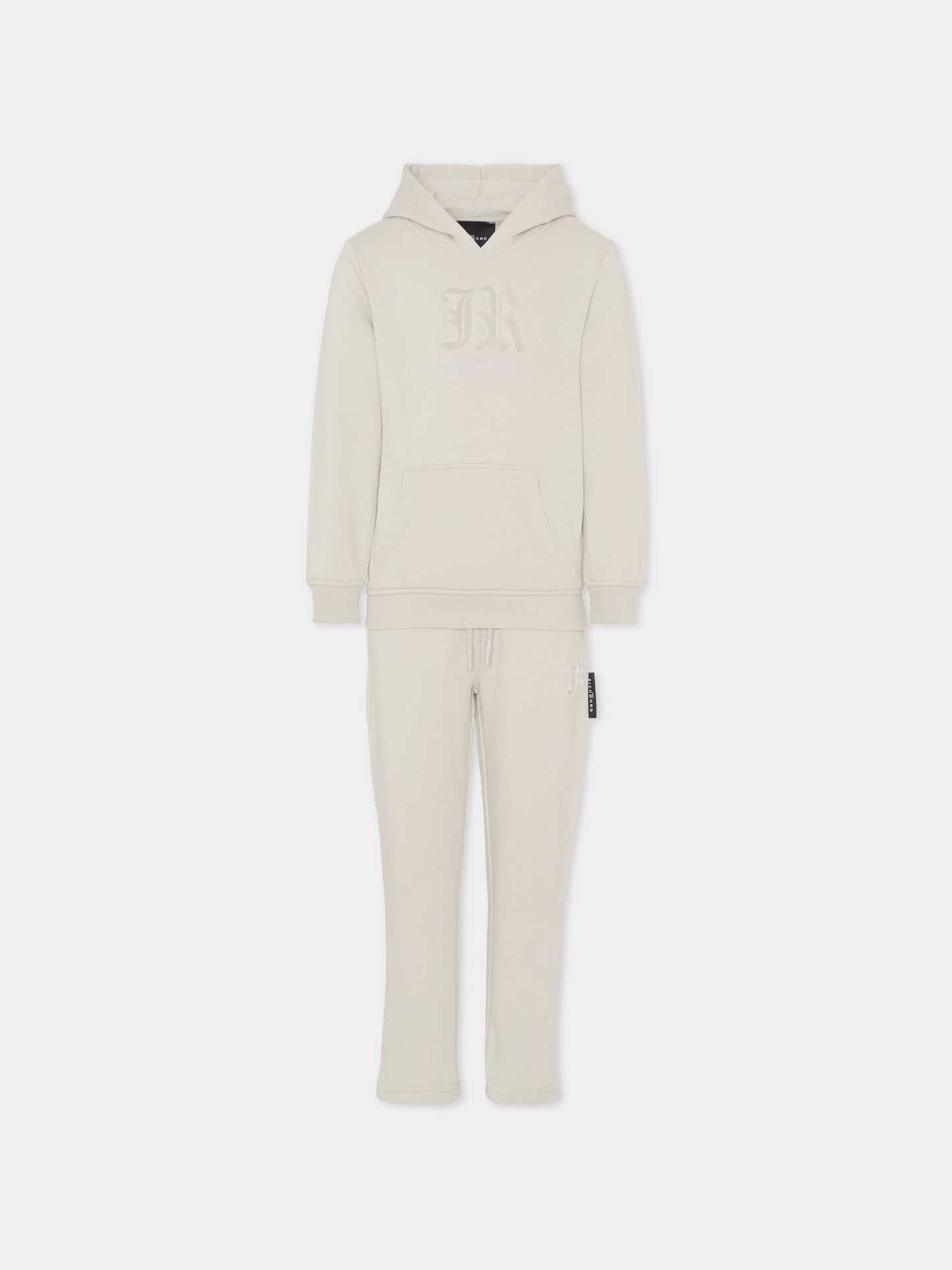 Completo grigio per bambino con logo,Richmond,RBA25005CF BLUE VAPOR