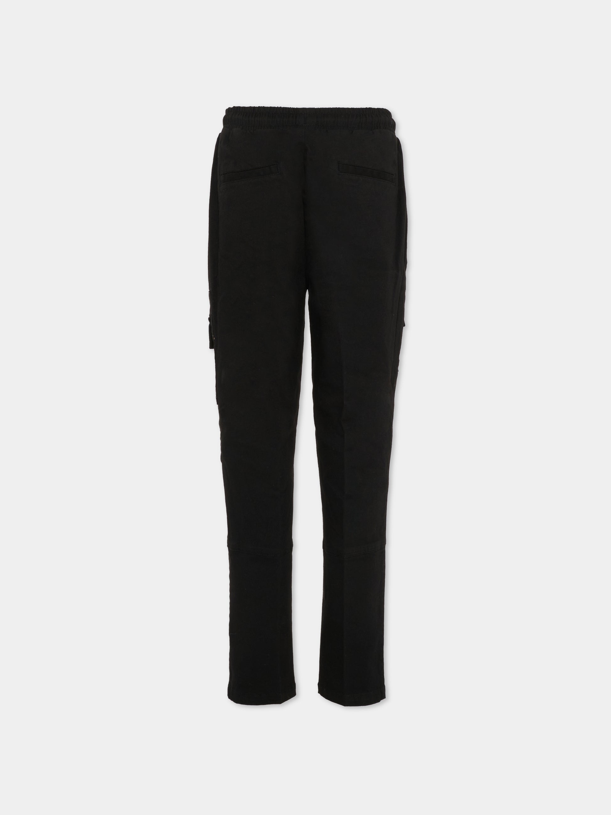 Pantaloni neri pe bambino con logo,Richmond,RBA25148PA BLACK