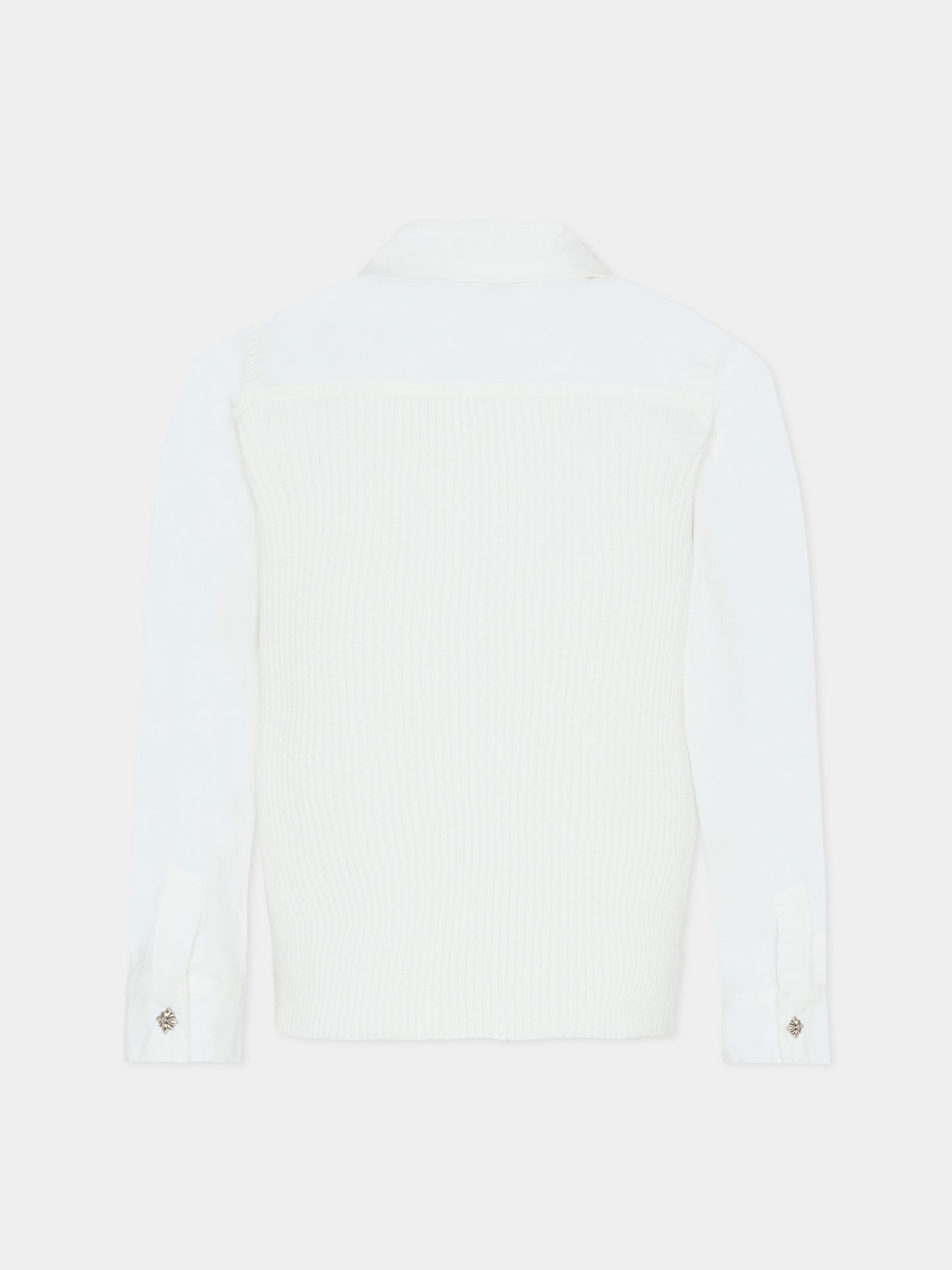 Camicia avorio per bambina,Richmond,RGA25234CA WHITE