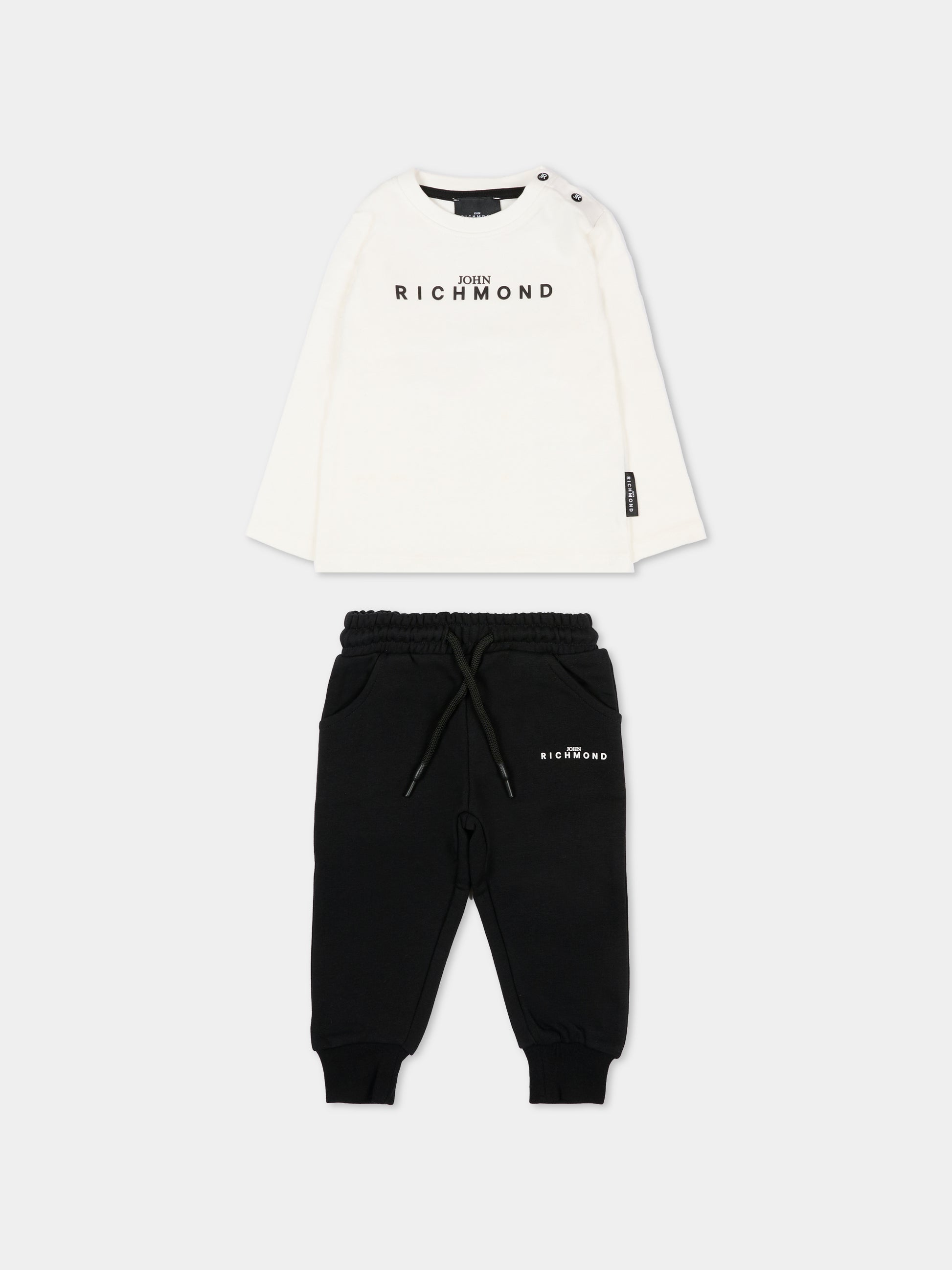 Completo bianco per neonato con logo,Richmond,RIA25001CJ OFF-WHITE