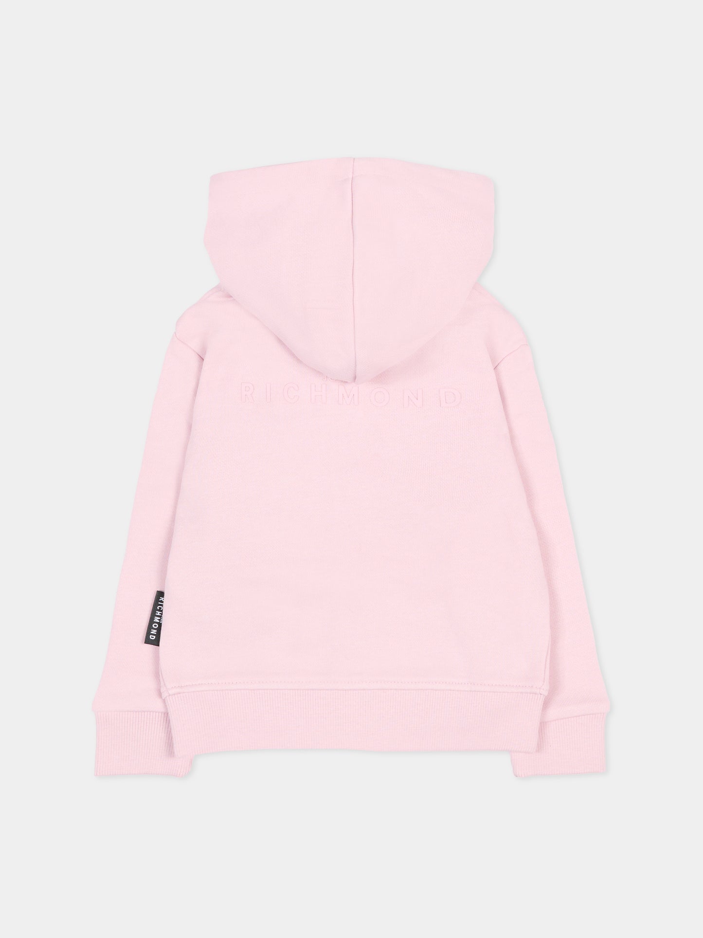 Felpa lilla per neonata con logo,Richmond,RIA25025FE ORCHID ICE