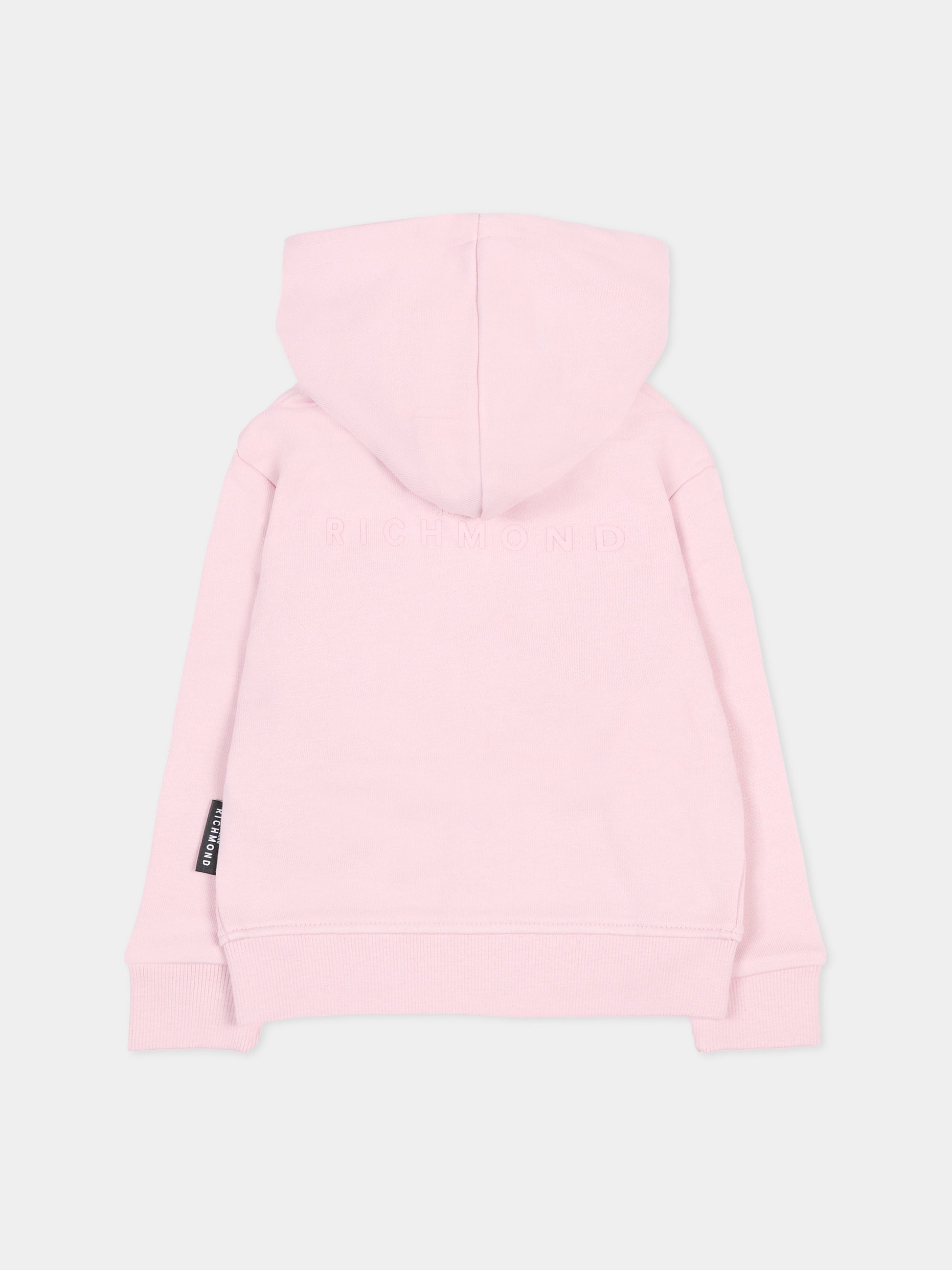 Felpa lilla per neonata con logo,Richmond,RIA25025FE ORCHID ICE