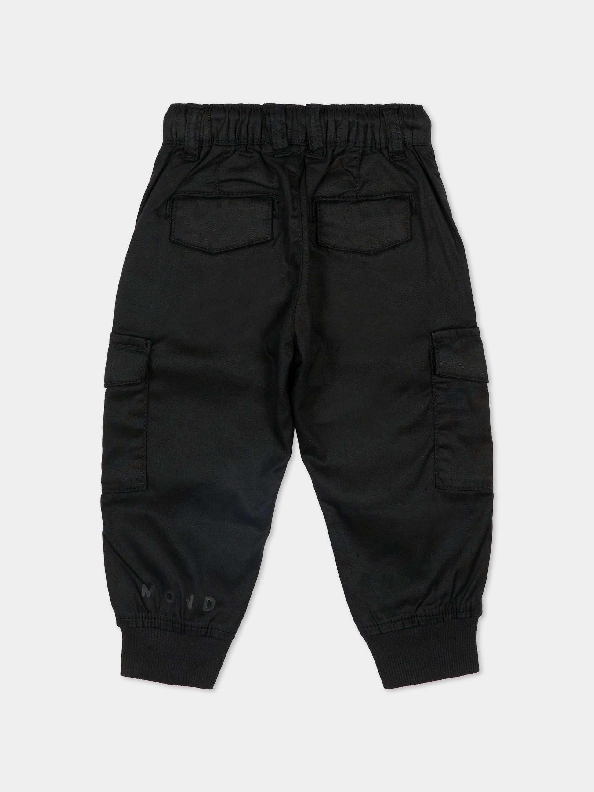 Pantaloni neri per neonato con logo,Richmond,RIA25042PA BLACK