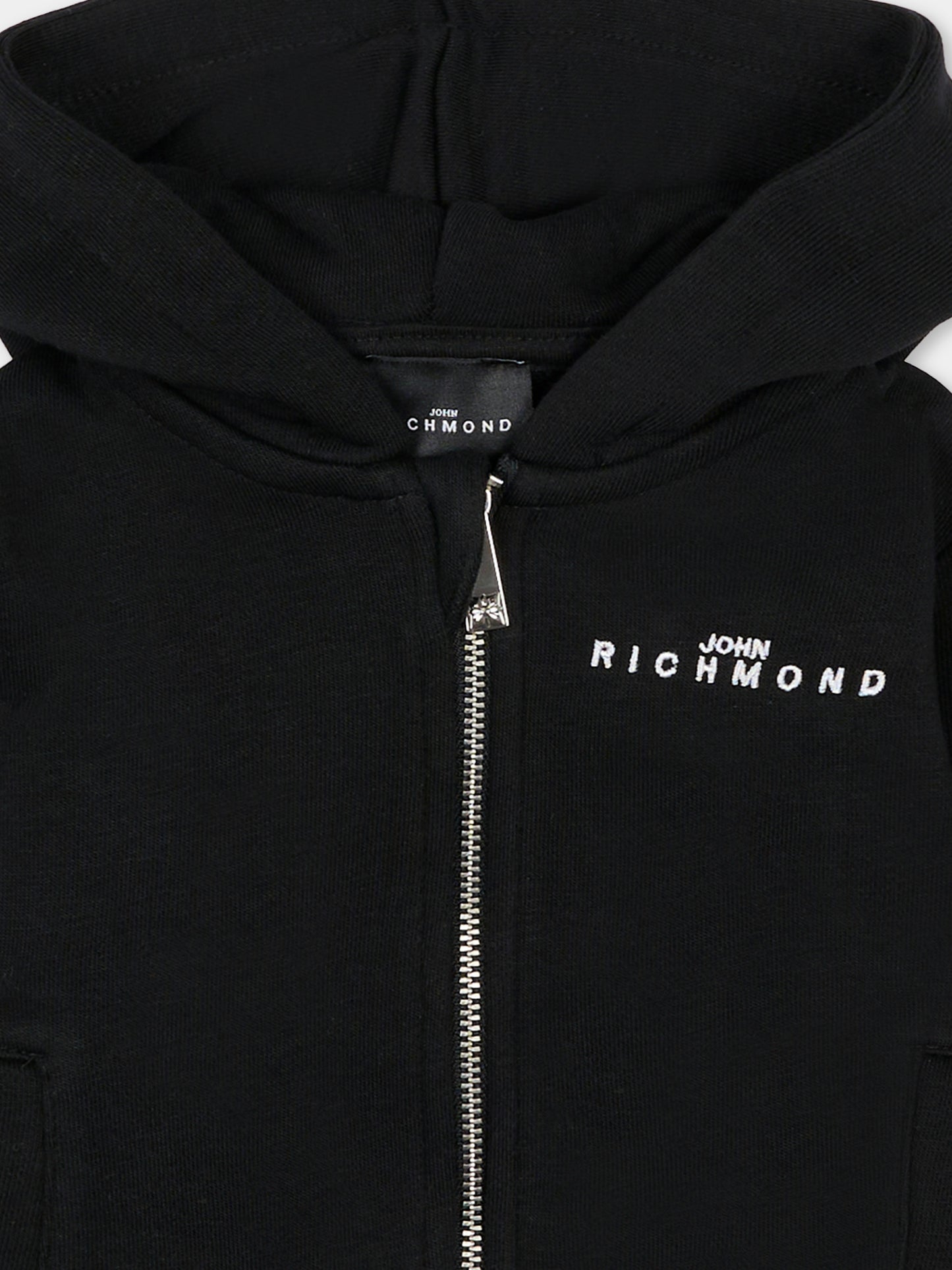 Felpa nera per neonato con logo,Richmond,RIA25054FE BLACK