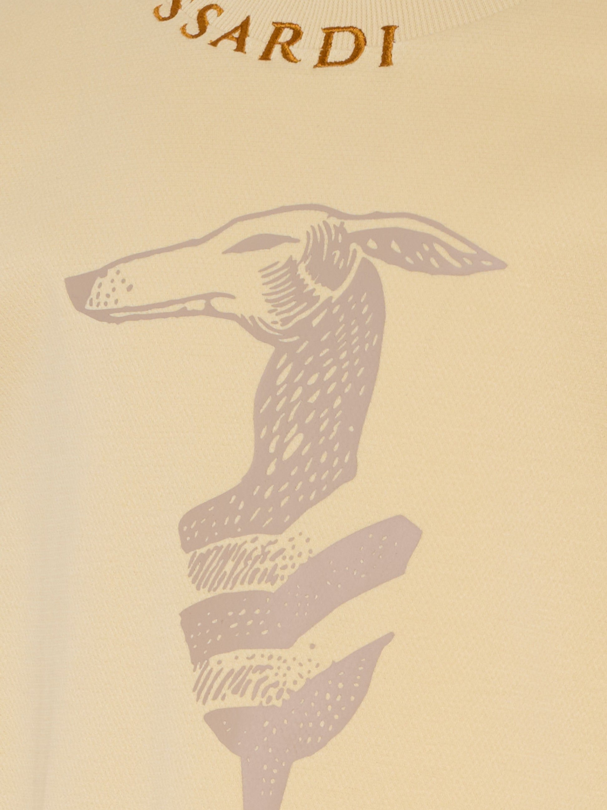 T-shirt beige per bambino con logo,Trussardi Junior,TBA25022TS BROWN RICE