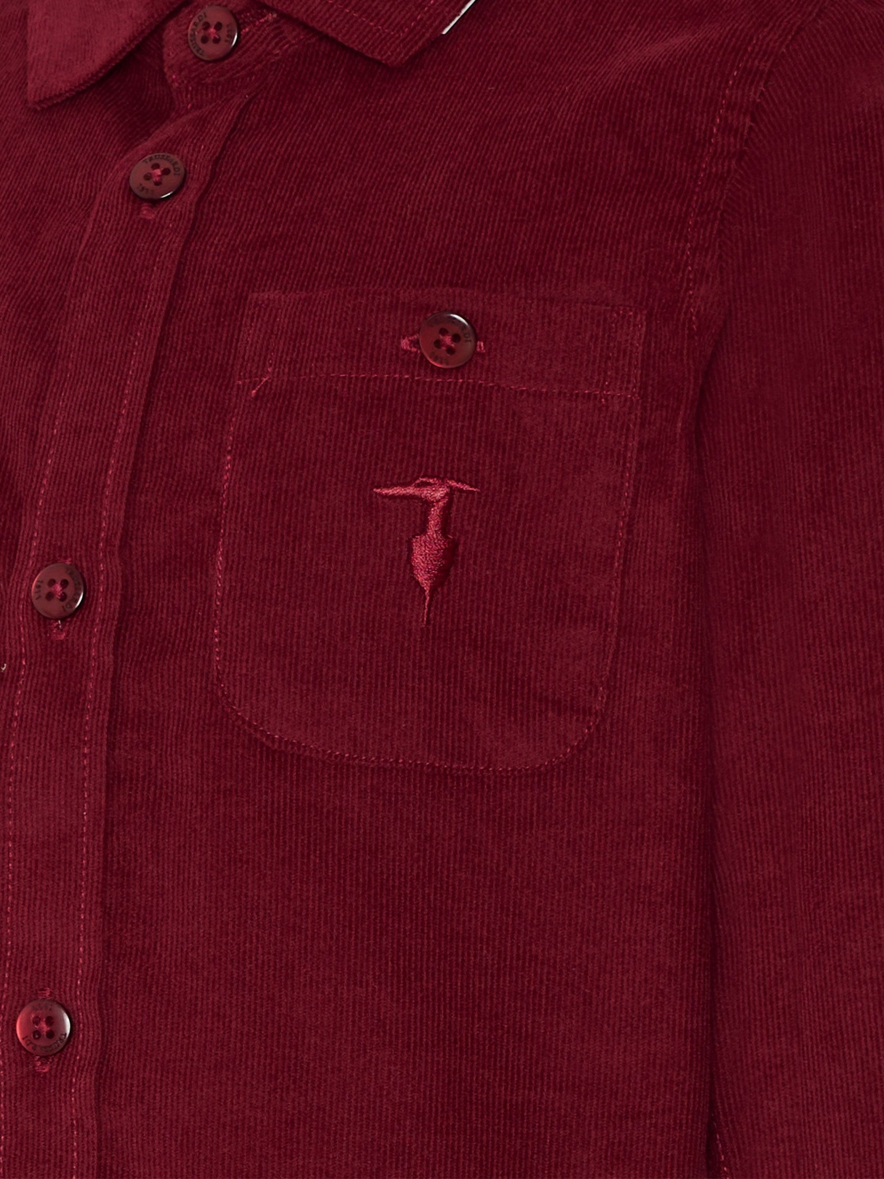 Camicia bordeaux per bambino con logo,Trussardi Junior,TBA25029CA NEW MAROON