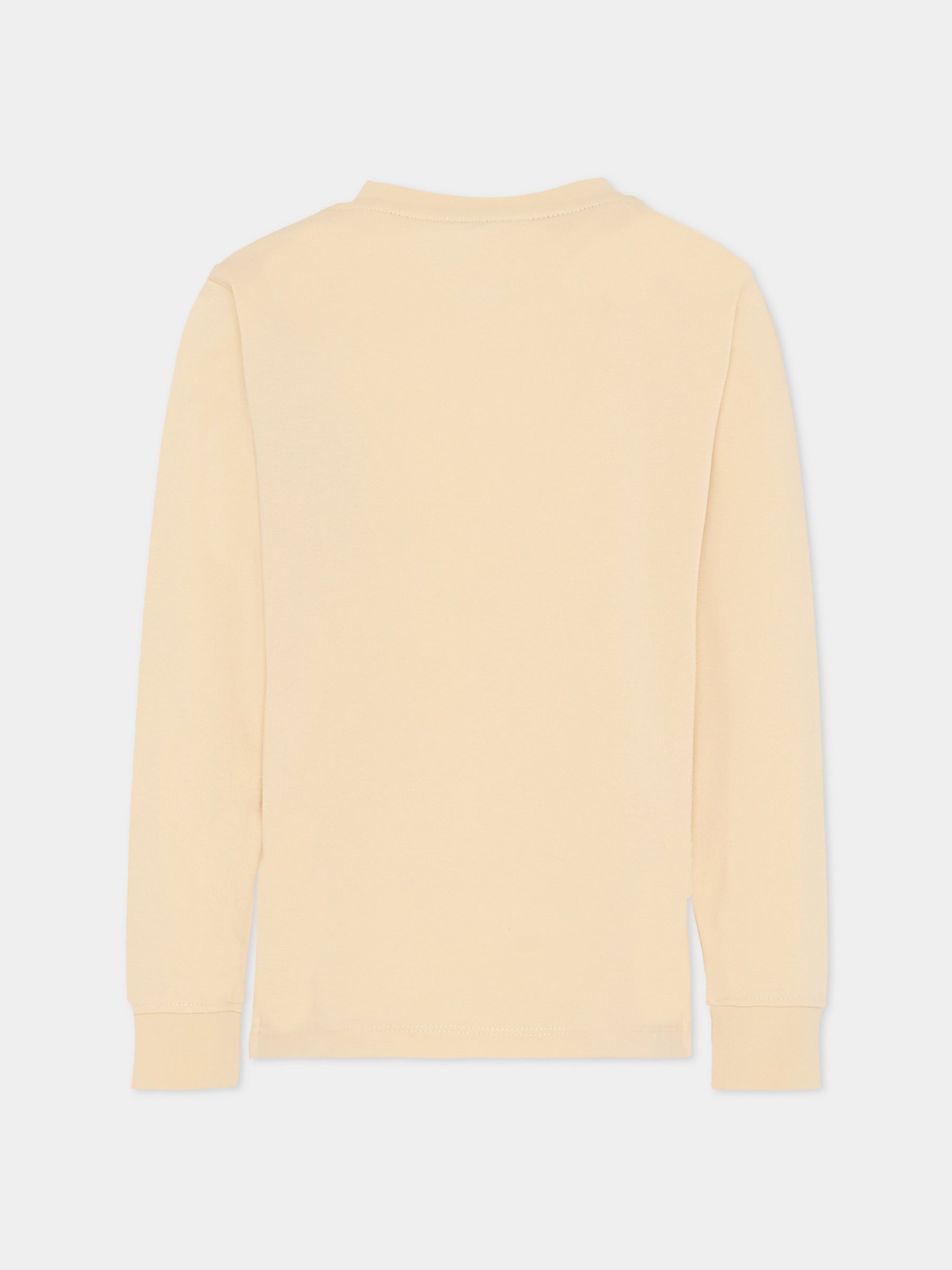 T-shirt beige per bambino con logo,Trussardi Junior,TBA25057TS NEW ECRU