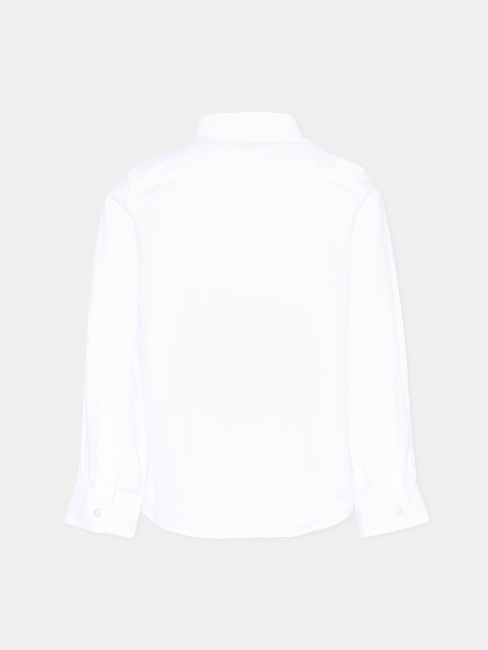 Camicia bianca per bambino con logo,Trussardi Junior,TBA25080CA OFF-WHITE
