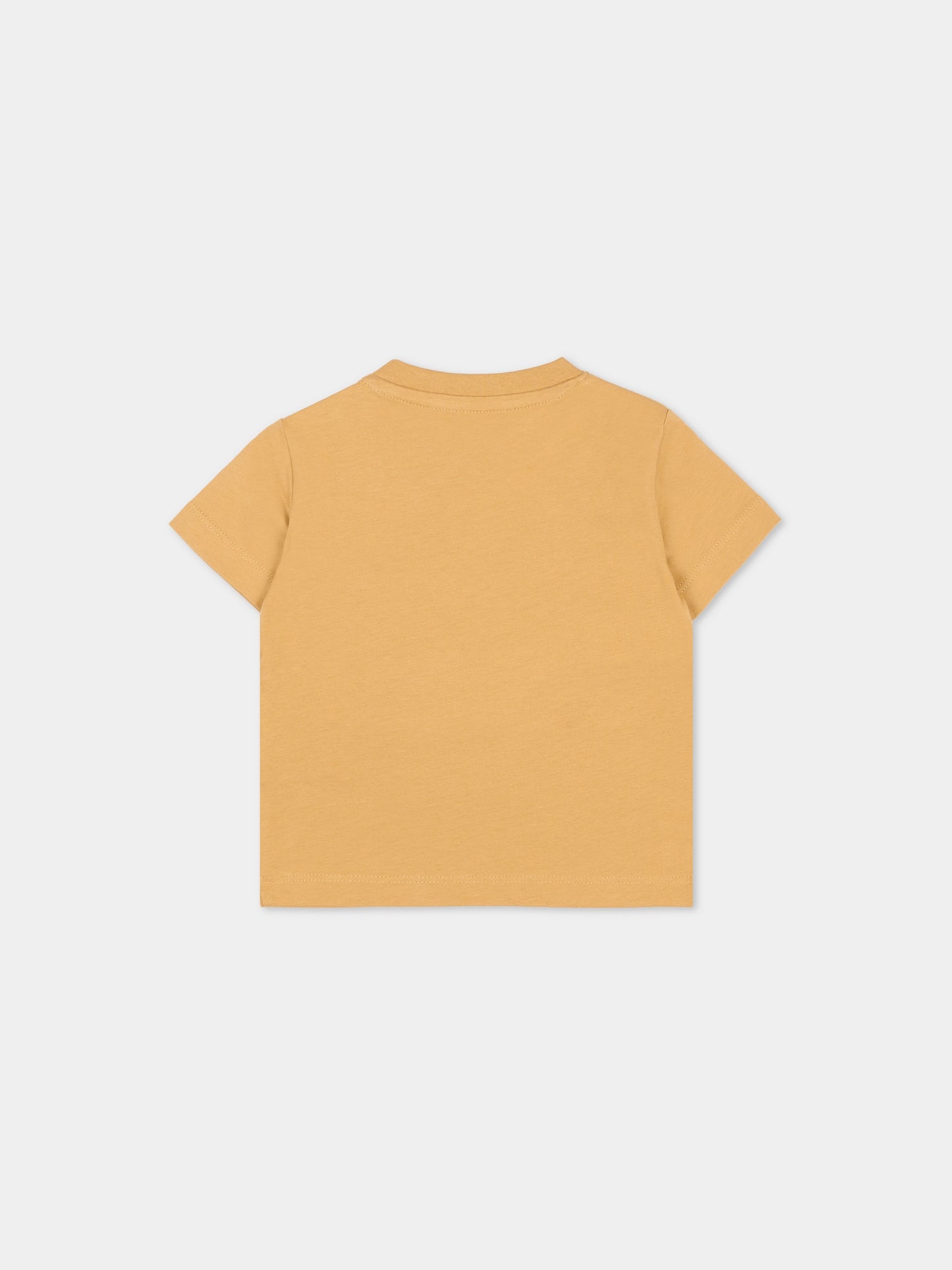 T-shirt marrone per neonato con logo,Trussardi Junior,TIA25014TS APPLE CINNAMON