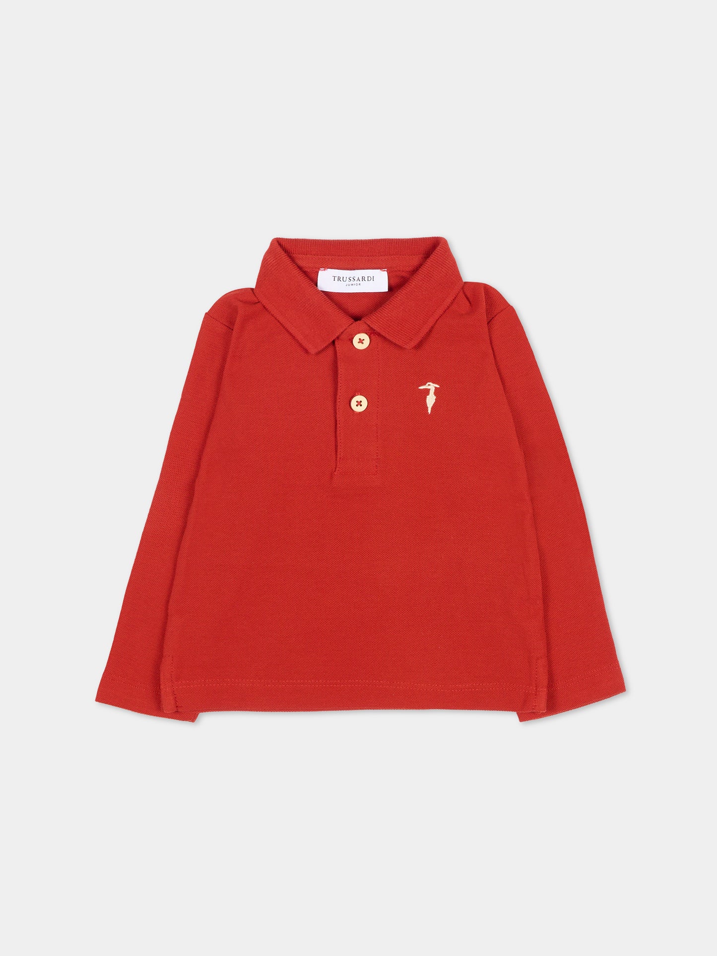 Polo rossa per neonato con logo,Trussardi Junior,TIA25022PO EMBOLDENED